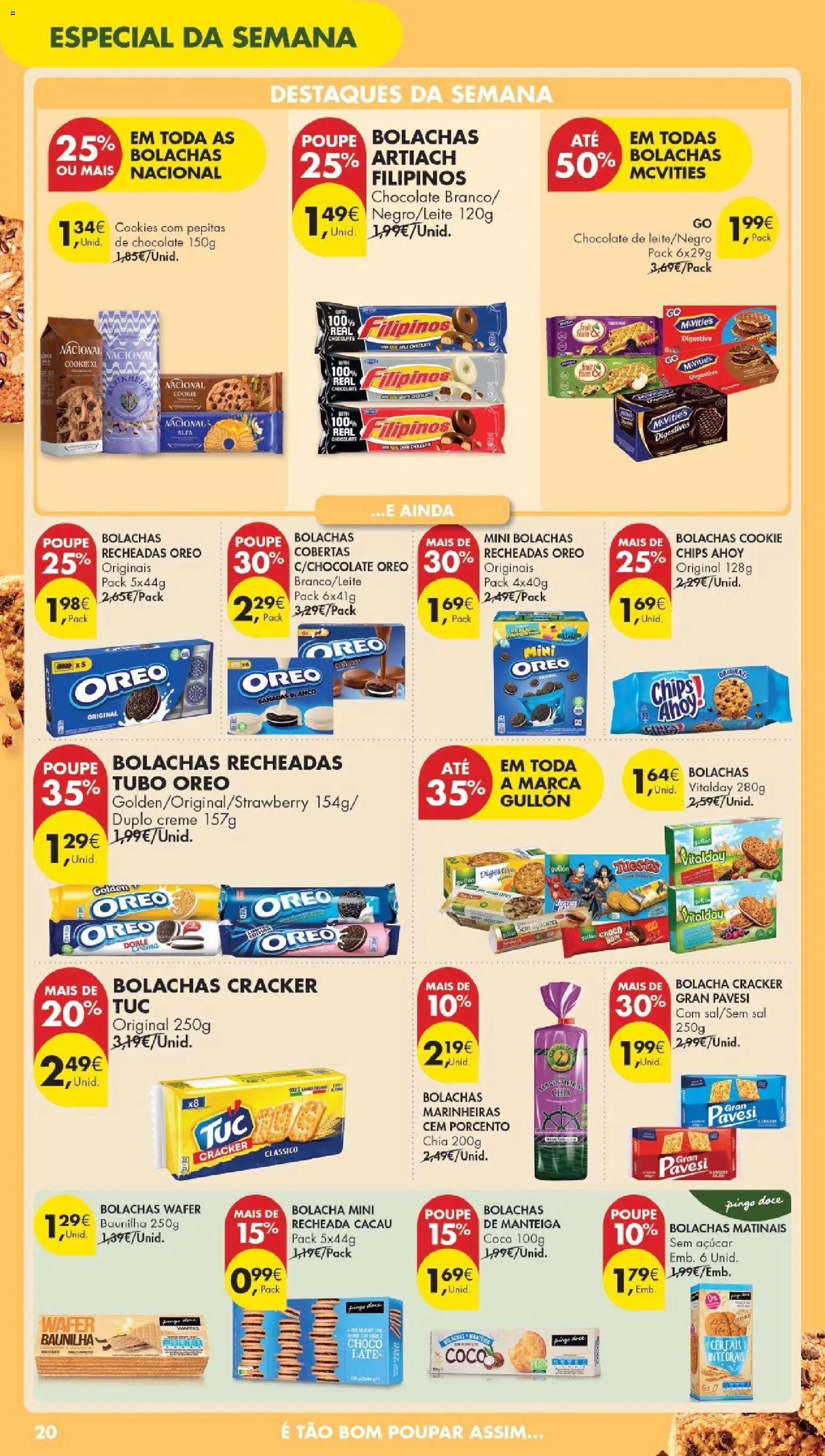Pingo Doce Poupe Esta Semana Madeira │ válido de 14.04.2026 | Página: 20 | Produtos: Bolachas, Manteiga, Chocolate, Açúcar