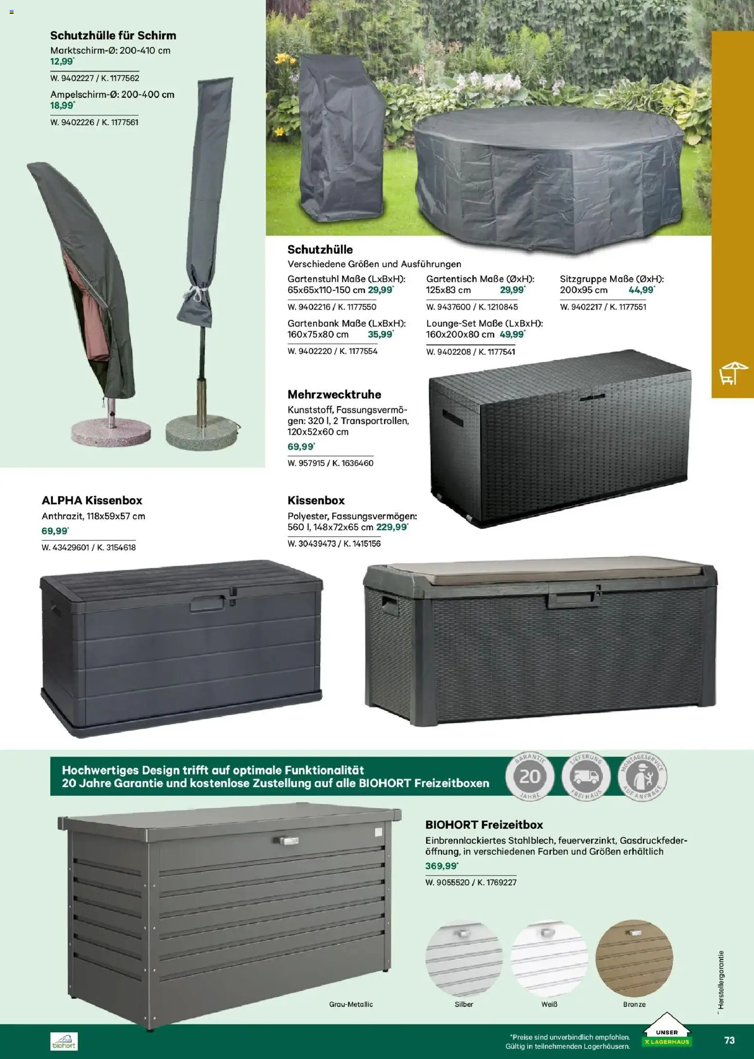 Lagerhaus Garten & Freizeit Katalog 2026 gültig ab 01.03.2026 | Seite: 73