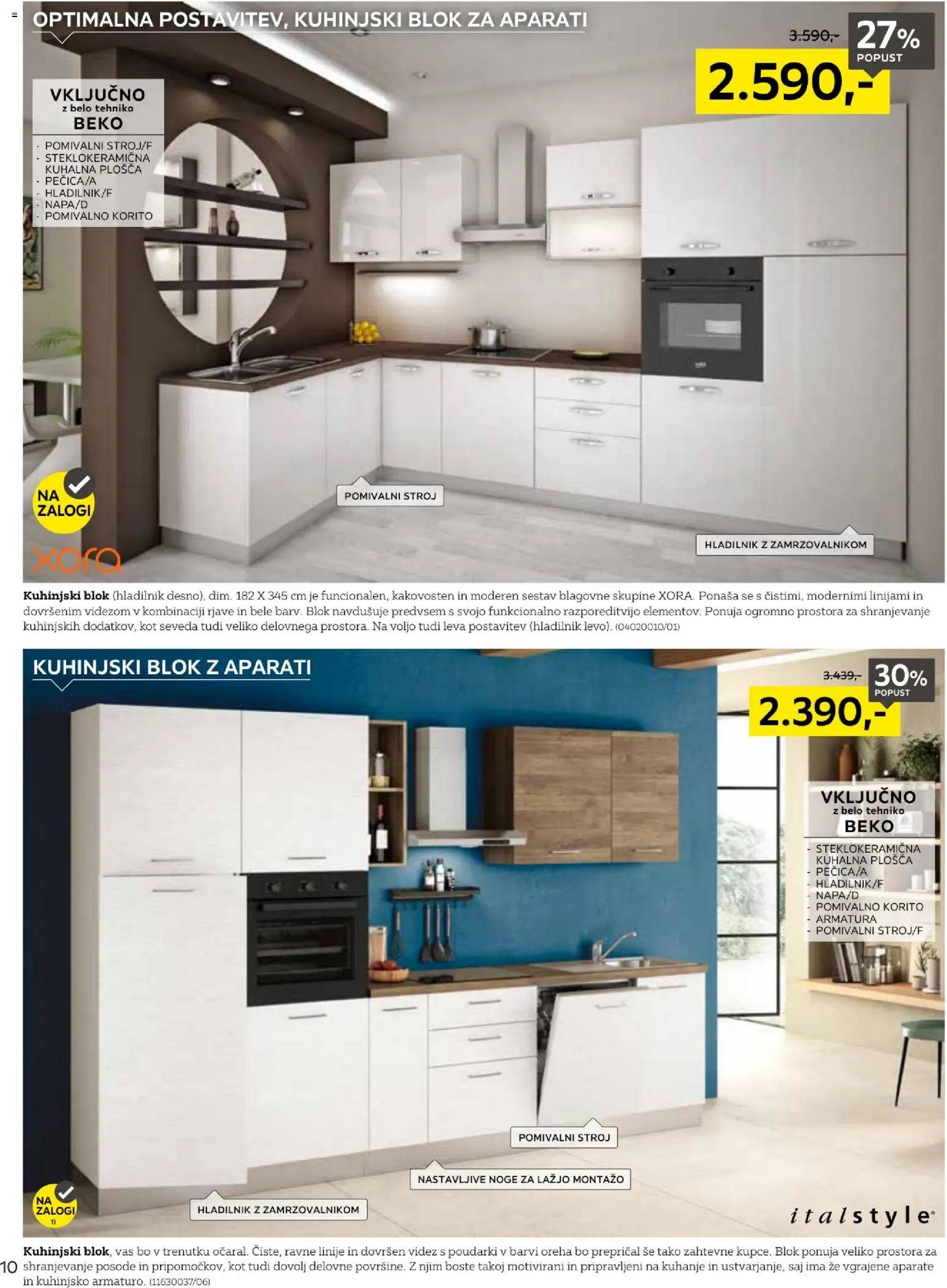 Novi XXXL Lesnina katalog ponudbe – veljaven od 16.03.2026 | Stran: 10 | Izdelki: Hladilnik, Kuhalna plosca, Pomivalni stroj, Blok