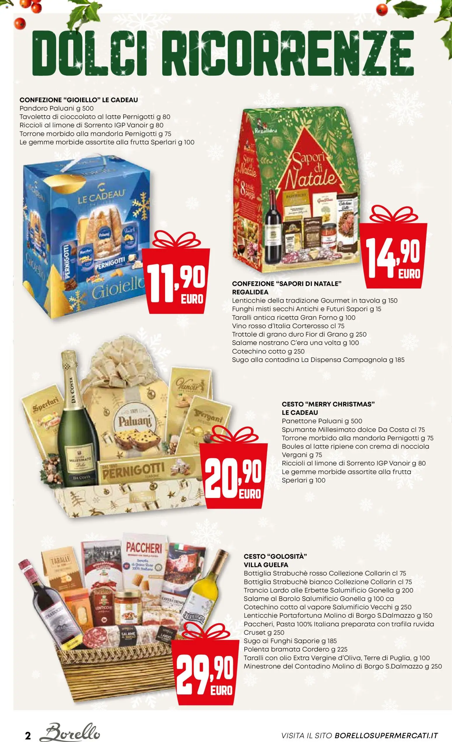 Volantino Borello Supermercati del 04.12.2025 | Pagina: 2 | Prodotti: Minestrone, Crema, Salame, Cotechino