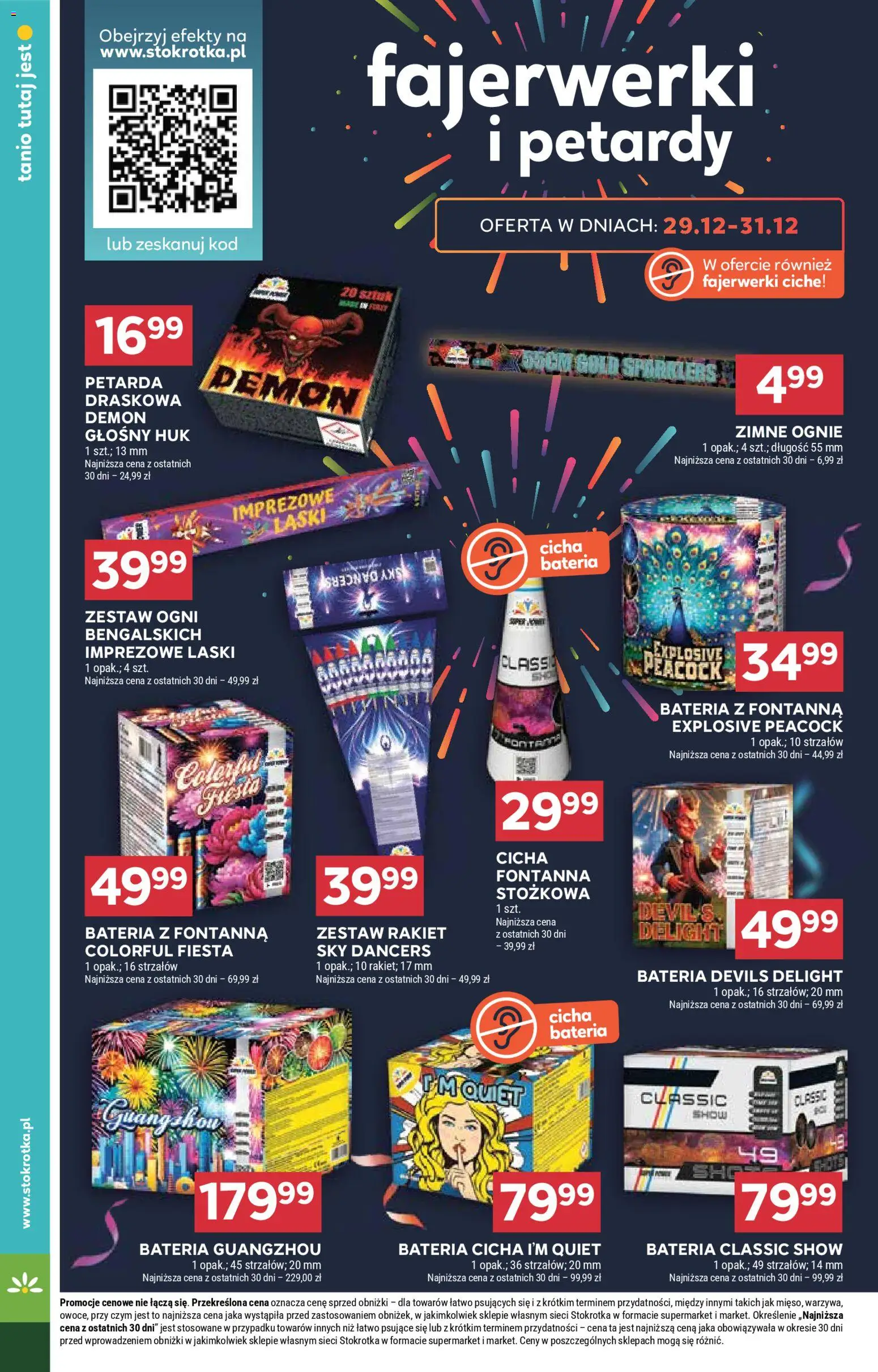 Stokrotka Gazetka - Market od 29.12.2025 | Strona: 18 | Produkty: Stokrotka, Fajerwerki, Zimne ognie, Petardy