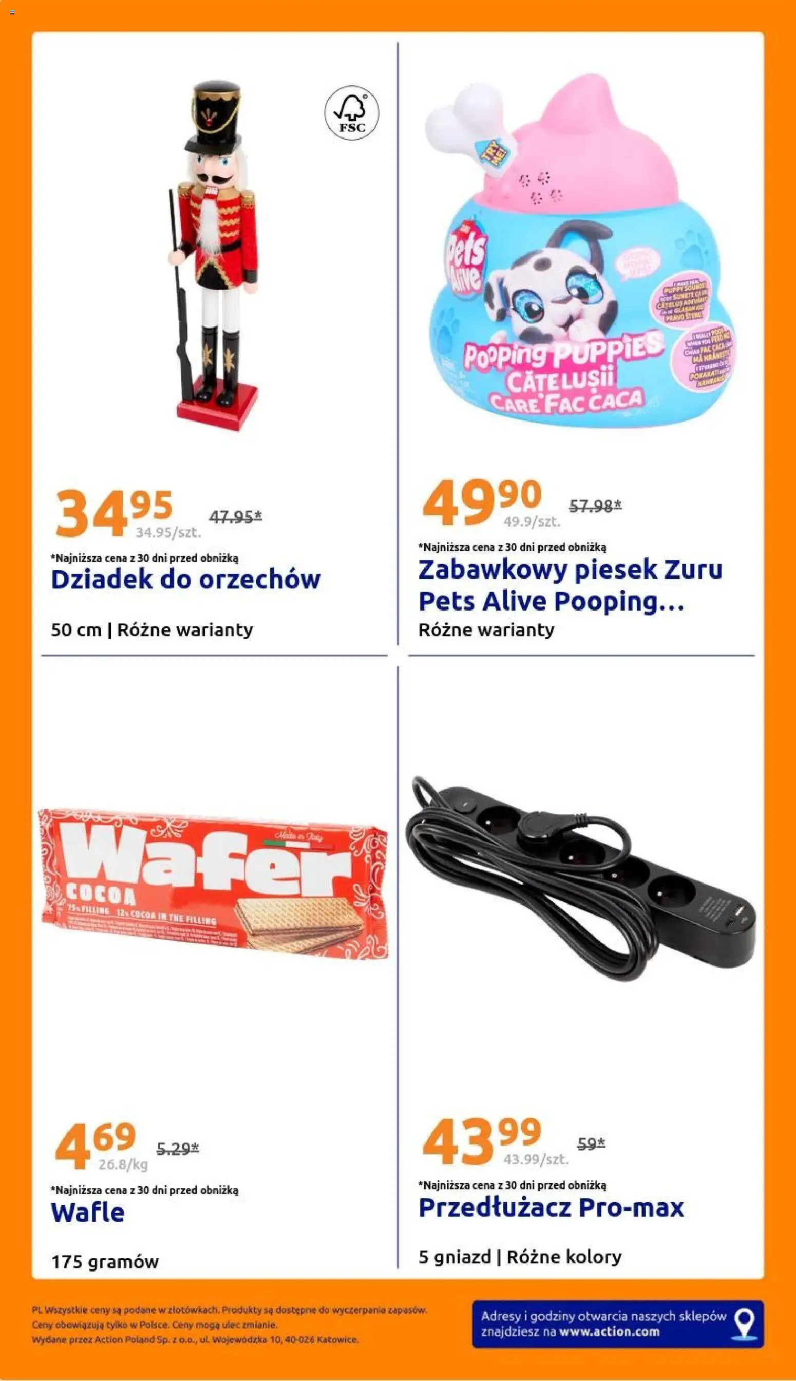 Action Gazetka od 29.10.2025 | Strona: 30 | Produkty: Wafle, Przedłużacz