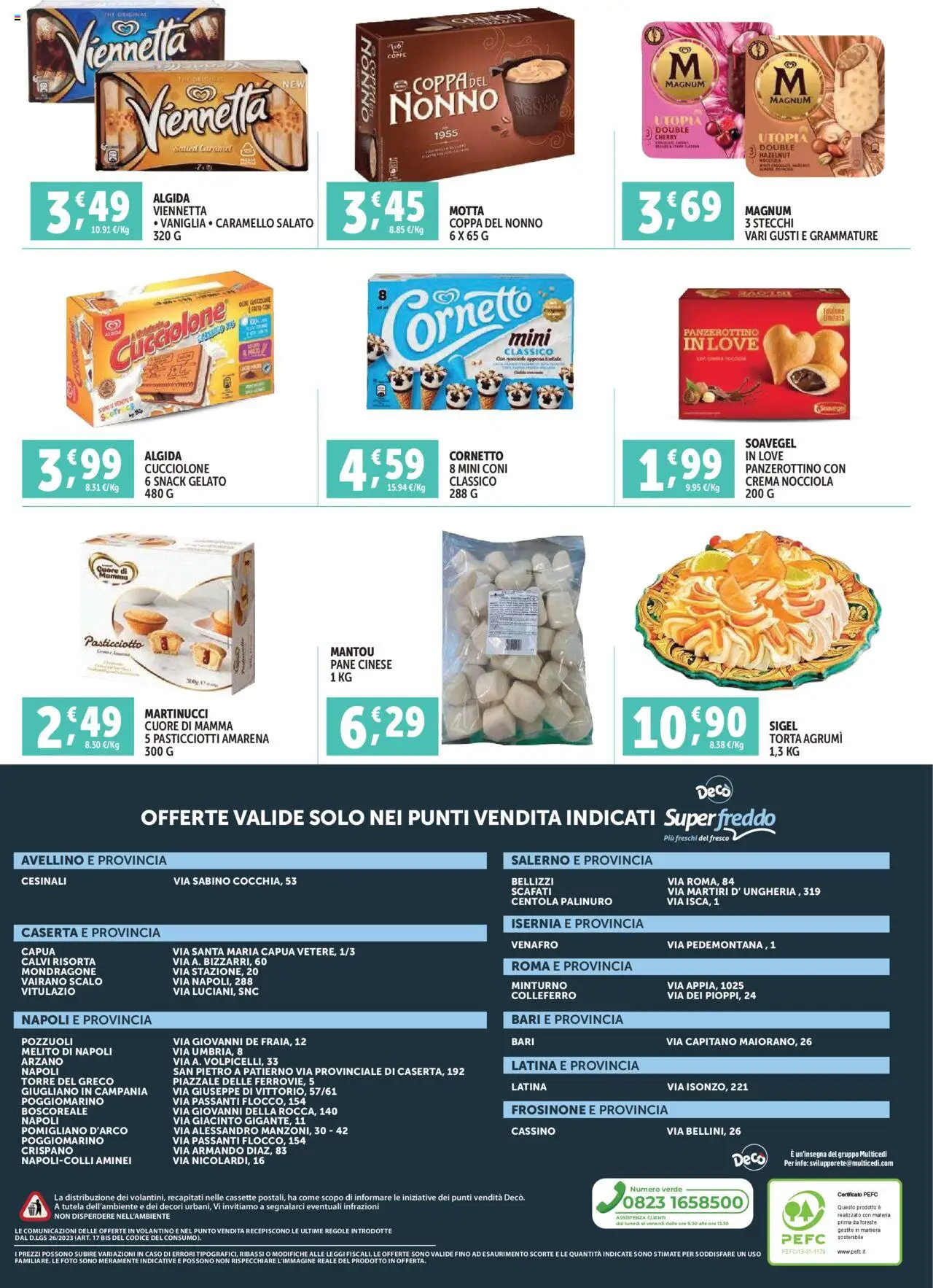 Volantino Decò del 03.10.2025 | Pagina: 8 | Prodotti: Cornetto, Agrumi, Torta, Amarena