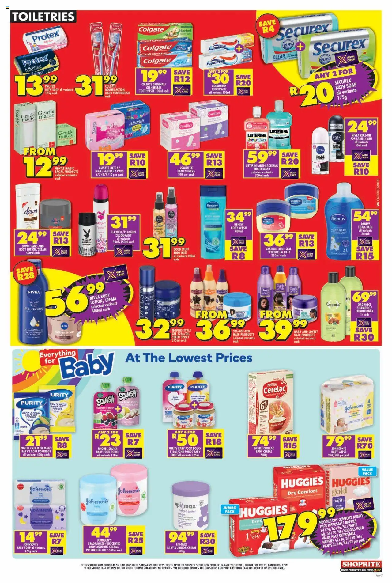 Shoprite Gauteng - Xtra Savings Grand Opening Lion Pride │ valid from 26.06.2025 | Page: 7 | Products: Conditioner, Cream, Body wash, Toothbrush