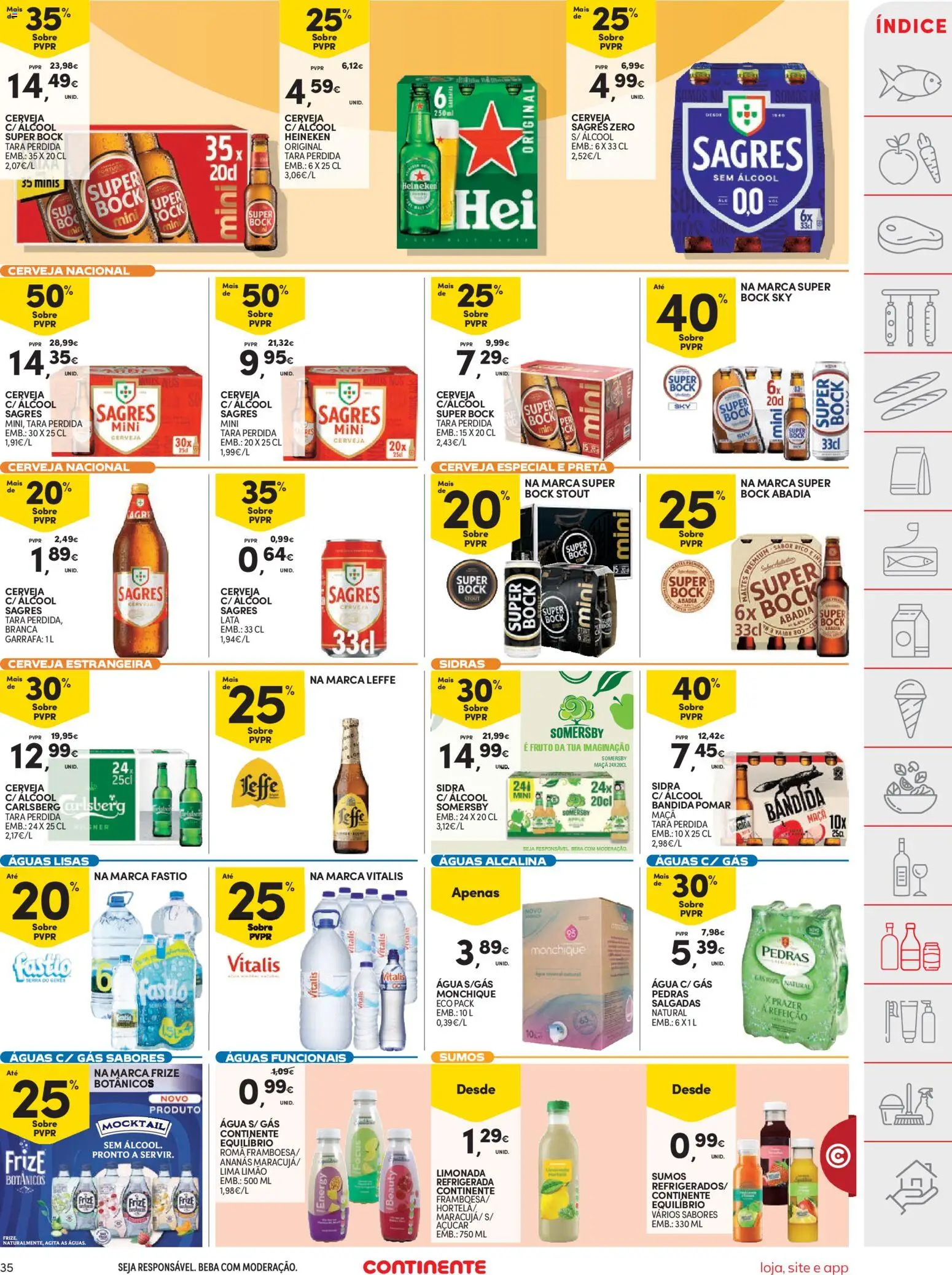 Continente folheto │ válido de 14.04.2026 | Página: 35 | Produtos: Super bock sky, Super bock, Cerveja, Somersby