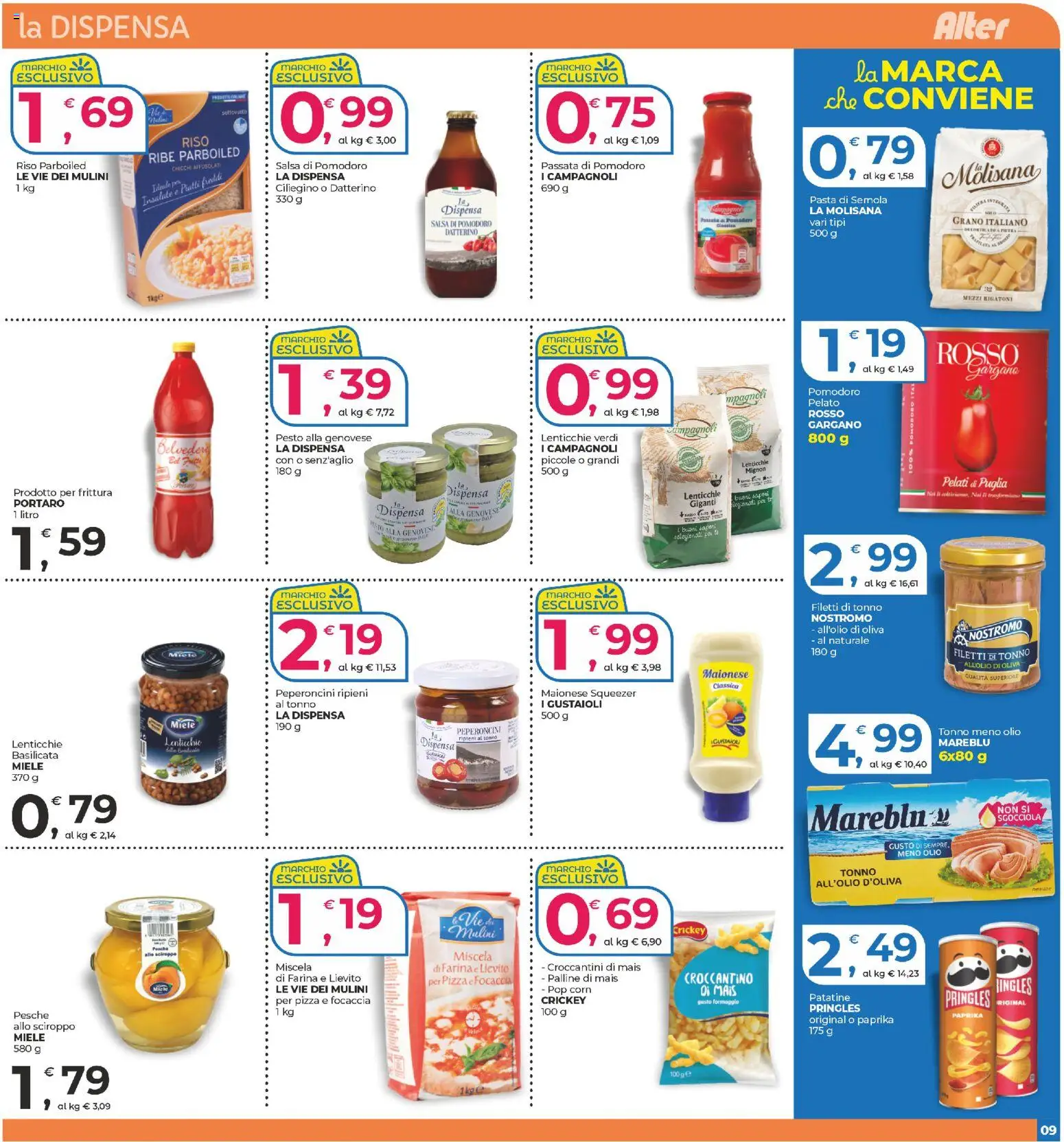 Volantino Alter Discount del 30.12.2025 | Pagina: 9 | Prodotti: Patatine, Focaccia, Formaggio, Miele