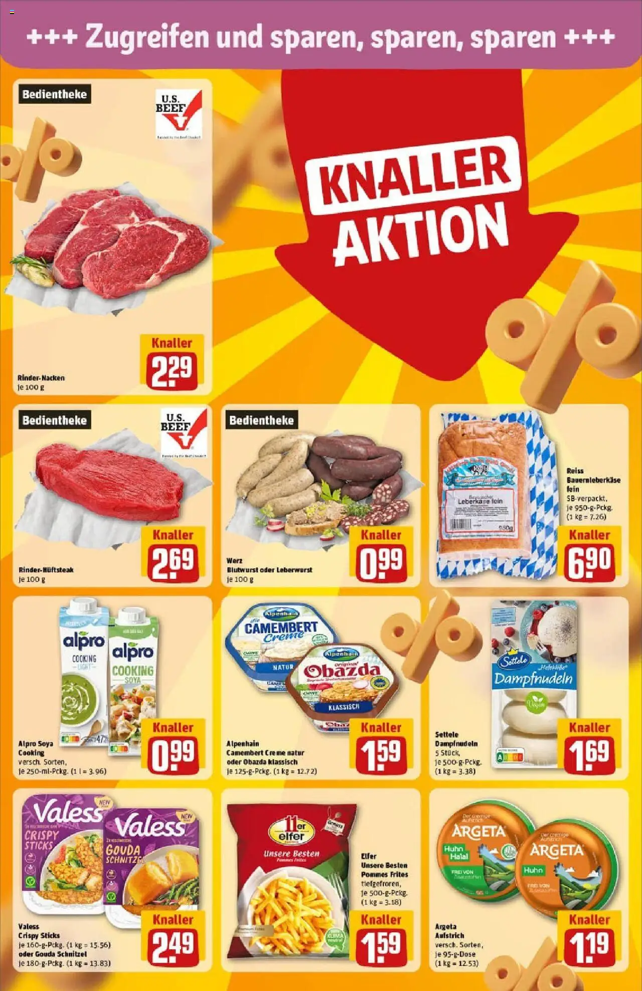 Rewe prospekt Zell Unter Aichelberg	 – gültig ab 06.10.2025 | Seite: 18 | Produkte: Gouda, Pommes frites, Creme, Alpro