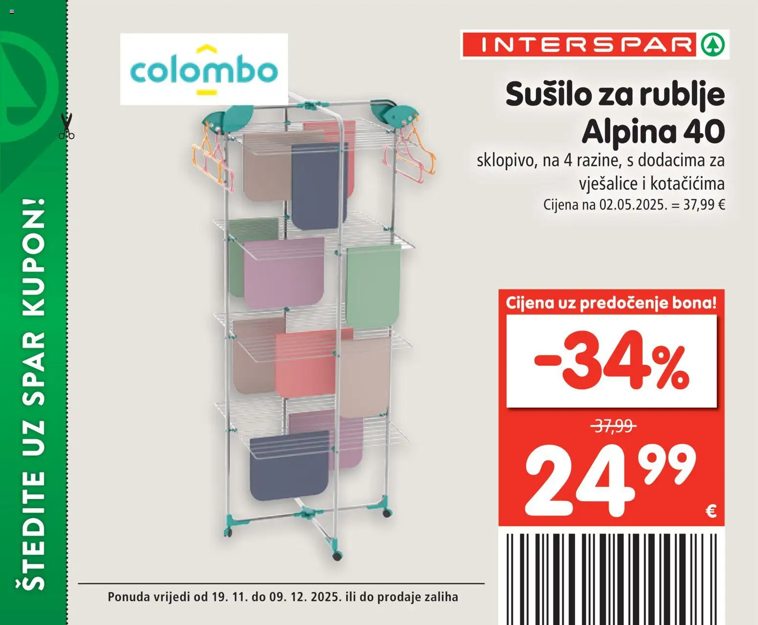 Interspar katalog | vrijedi od 19.11.2025 | Stranica: 67 | Proizvodi: Vješalice, Sušilo za rublje