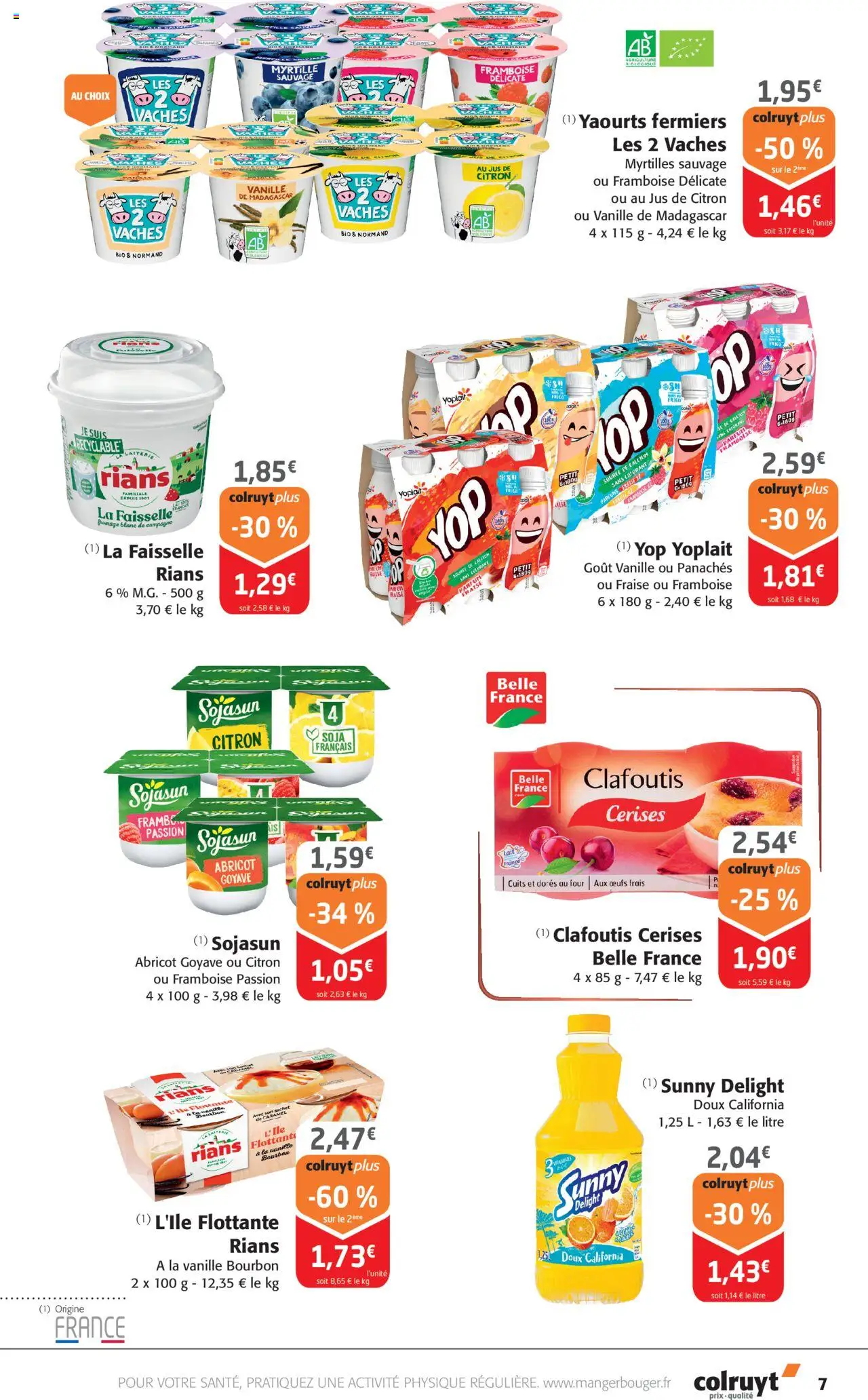  | Page: 7 | Produits: Yaourts, Framboise, Myrtilles, Four