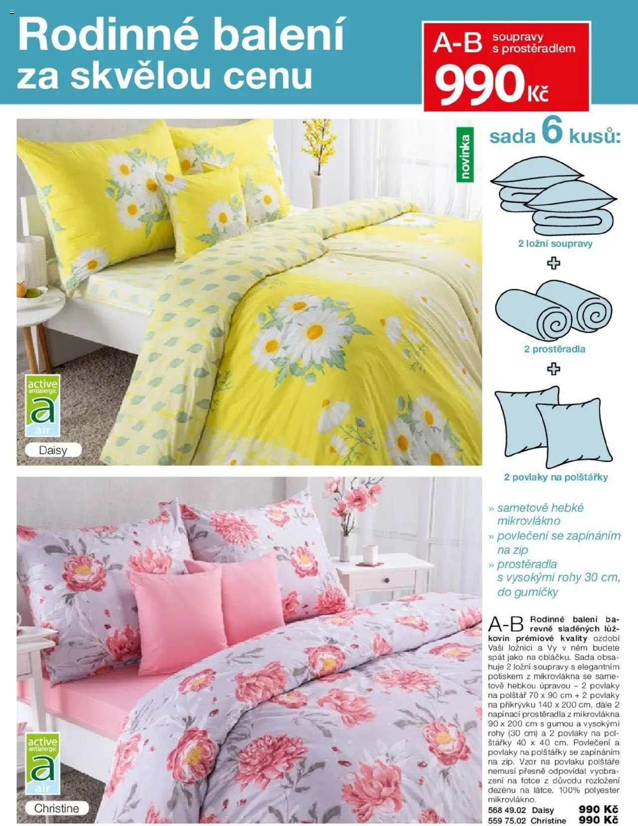 Decodoma leták - Potahy od 05.09.2025 | Strana: 4 | Produkty: Polštářky, Polštáře, Prostěradla, Povlečení