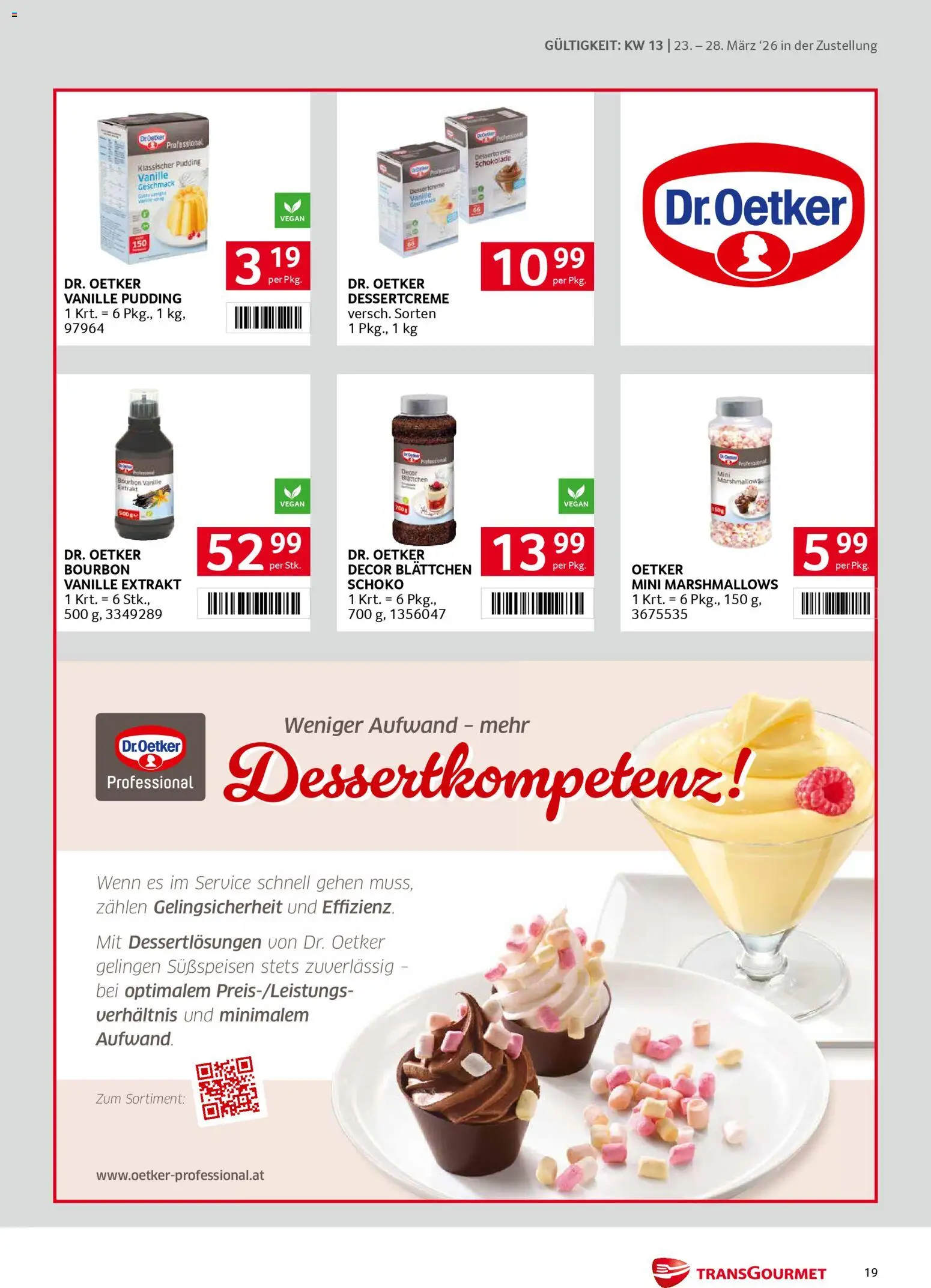 Transgourmet Zustellaktion gültig ab 23.03.2026 | Seite: 19 | Produkte: Schokolade, Bourbon