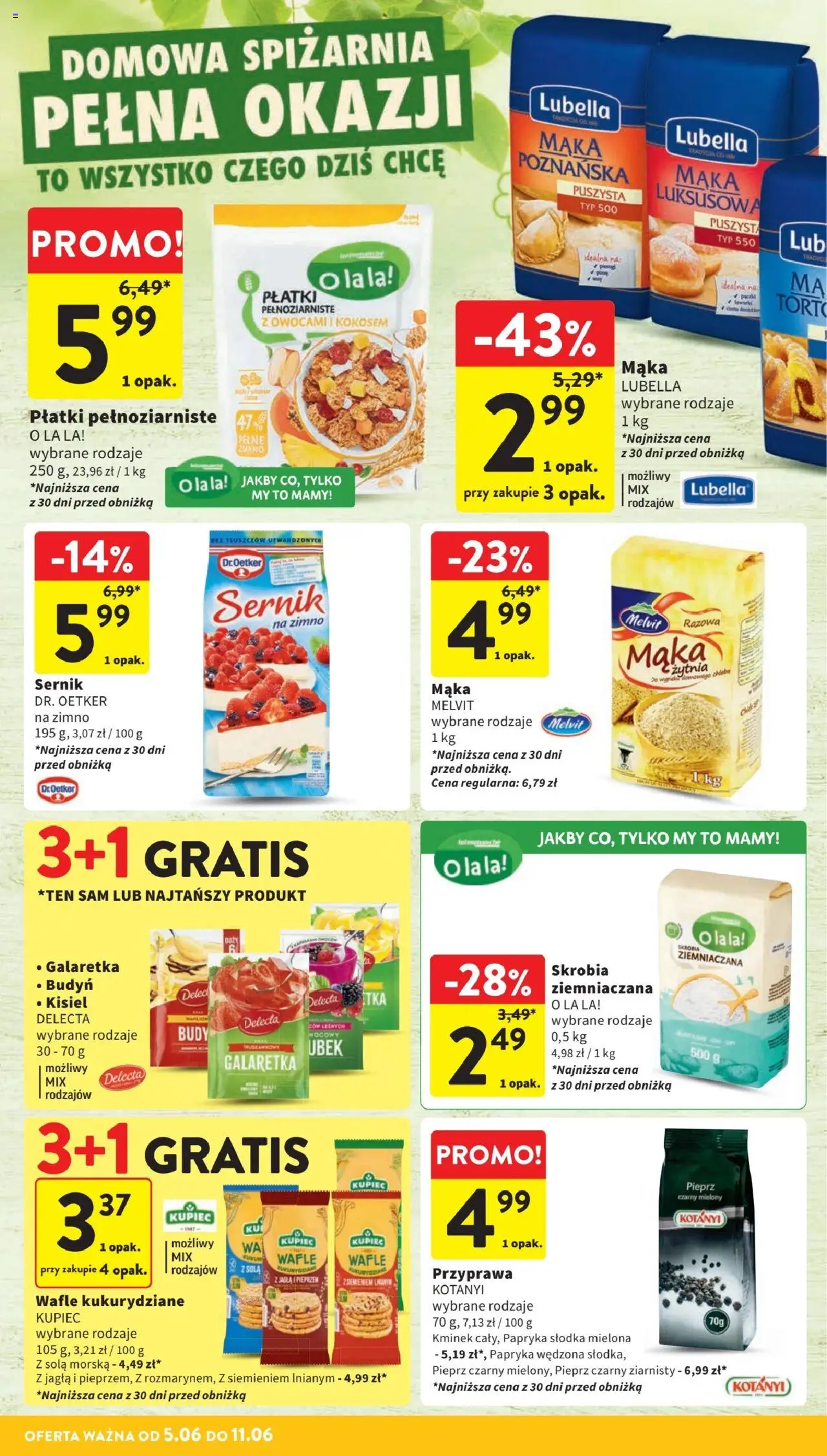 Intermarche Gazetka od 05.06.2025 | Strona: 28 | Produkty: Wafle, Pierogi, Papryka, Tort