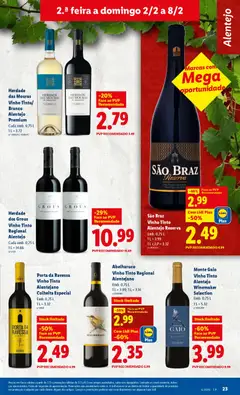 Pré-visualização Herdade dos Grous Vinho Tinto Regional Alentejo, Cada emb. 0,75 L válido de 02.02.2026 | Página: 23 | Produtos: Porta, Vinho, Vinho tinto
