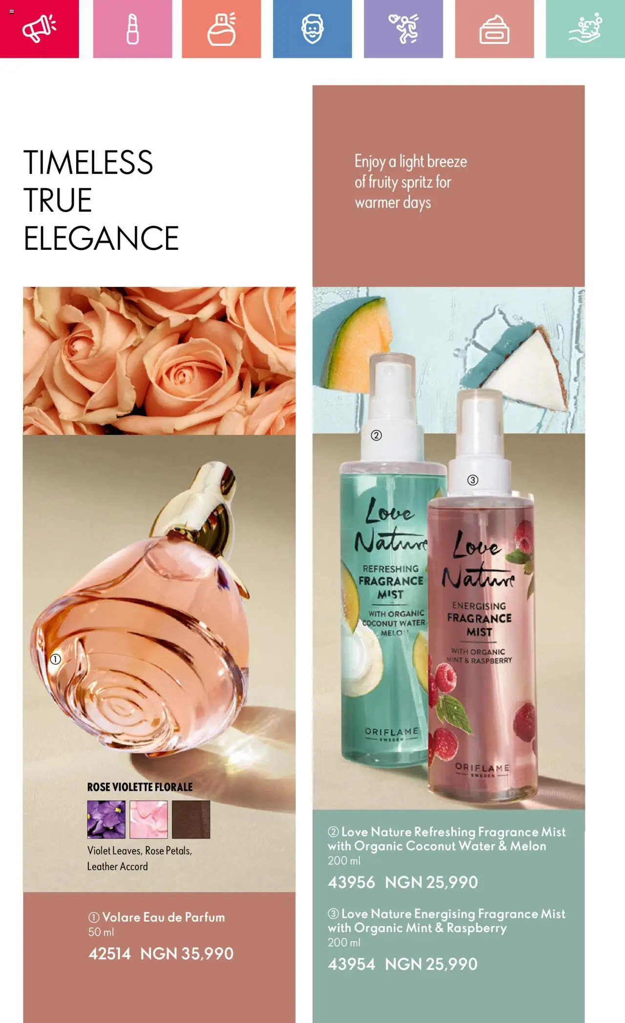Oriflame -Catalogue valid from 01.04.2025 | Page: 34 | Products: Water, Fragrance, Odstranjivač mrlja, Raspberry
