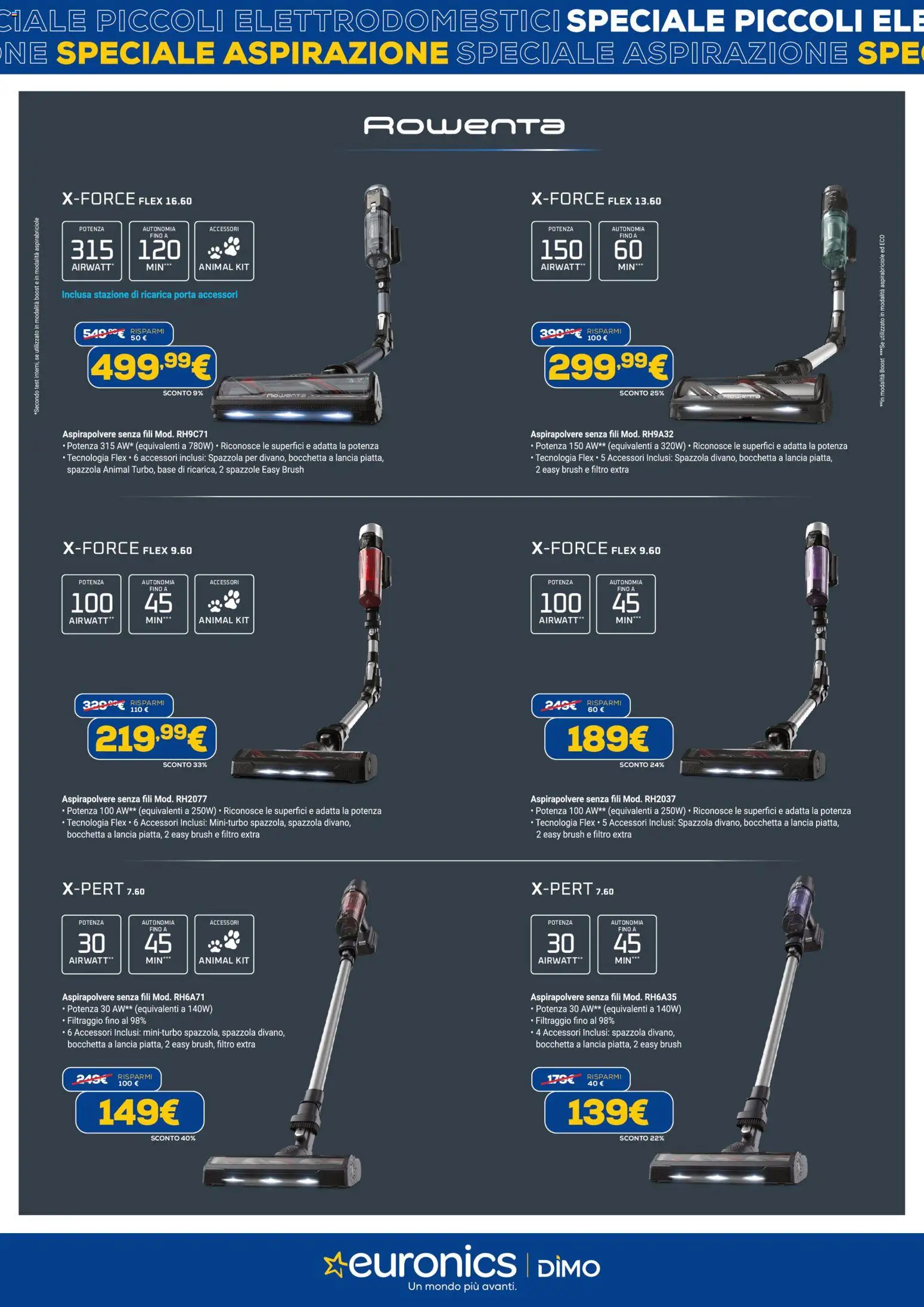 Volantino Euronics del 06.04.2026 | Pagina: 17 | Prodotti: Spazzola, Aspirapolvere senza fili, Aspirapolvere