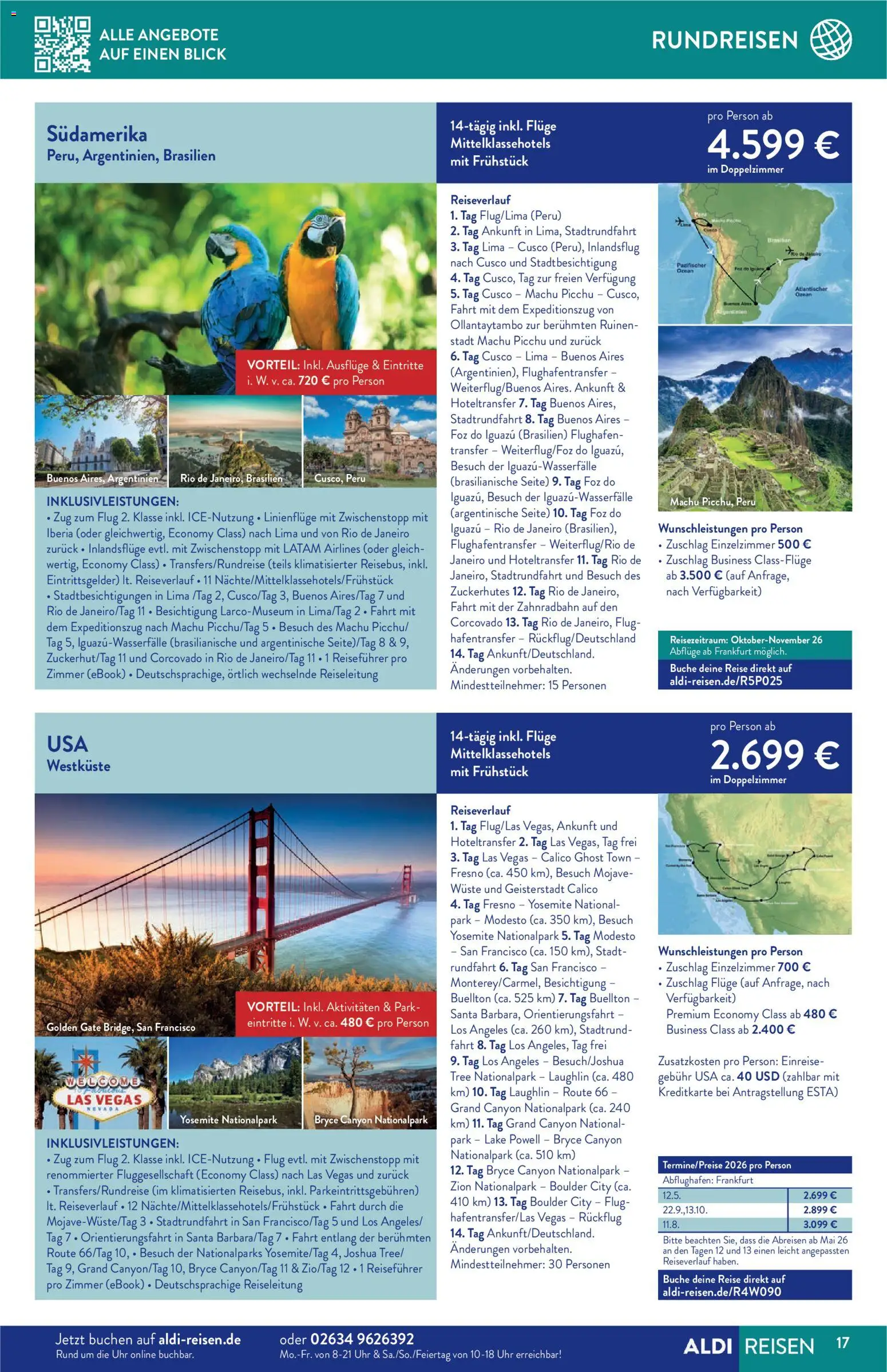 Aldi Reisen  Reisemagazin – gültig ab 01.03.2026 | Seite: 17 | Produkte: Uhr