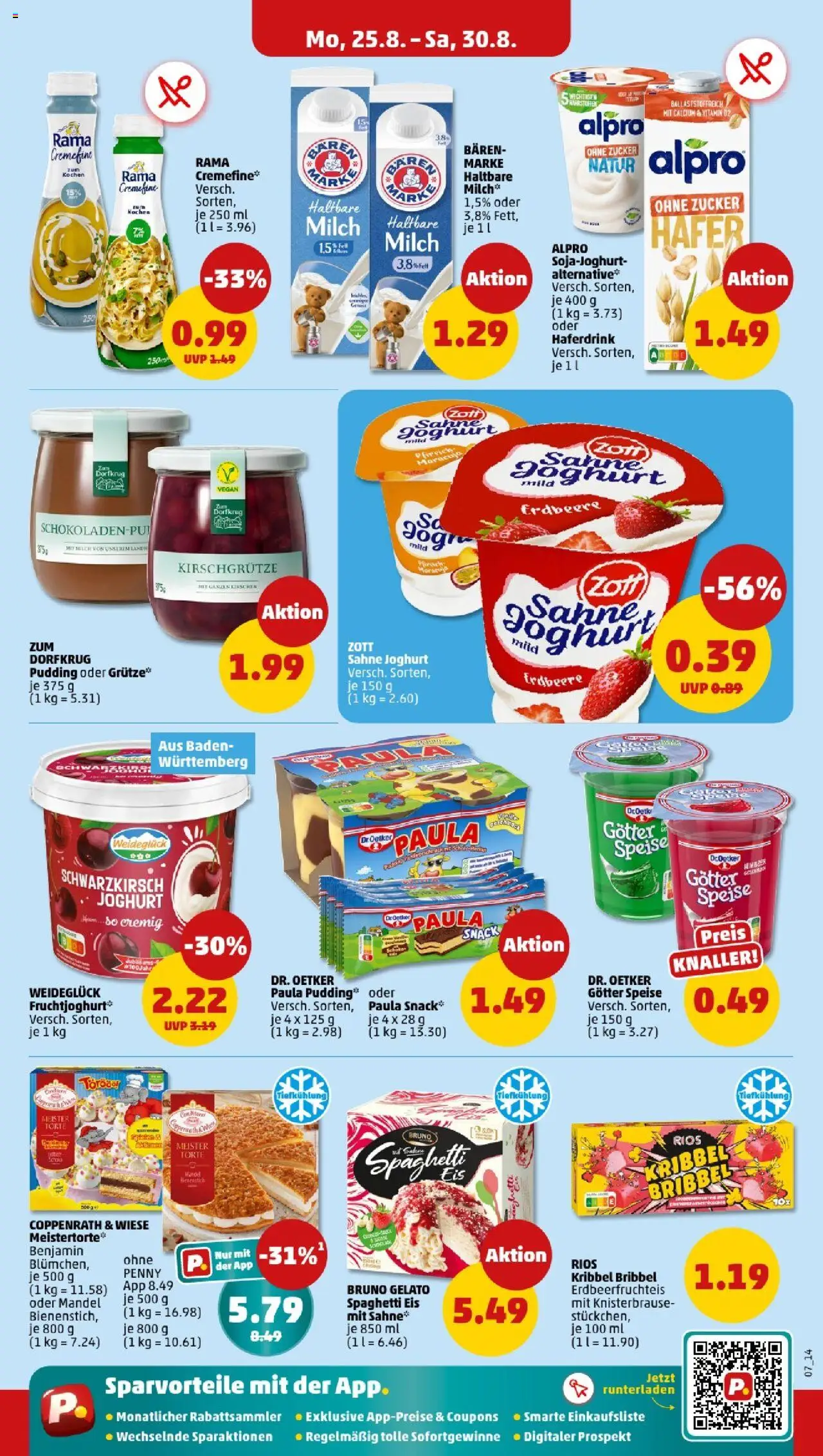 Penny - Baden-Württemberg - gültig ab dem 25.08.2025 | Seite: 7 | Produkte: Rama, Rama cremefine, Haferdrink, Eis