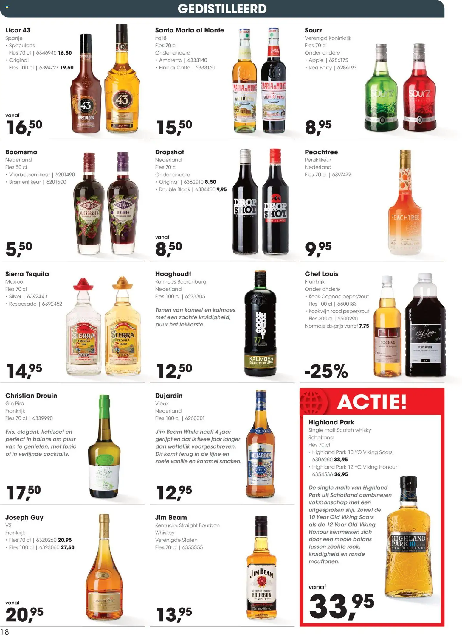 {H1} | Pagina: 18 | Producten: Paradicsompüré, Fles, Whisky, Kaneel