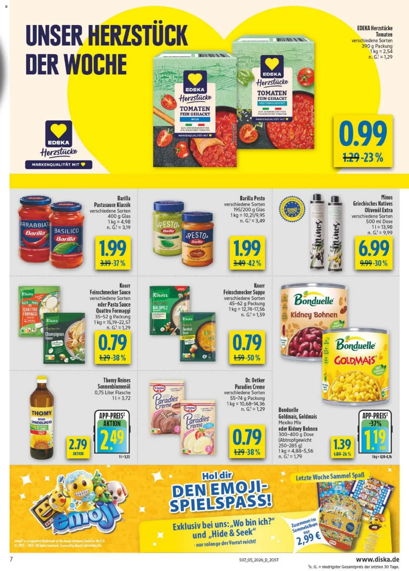 Diska - Diska Angebote Sachsen-Thüringen KW05 – gültig ab 26.01.2025 | Seite: 7 | Produkte: Barilla pesto, Olivenol, Creme, Pasta