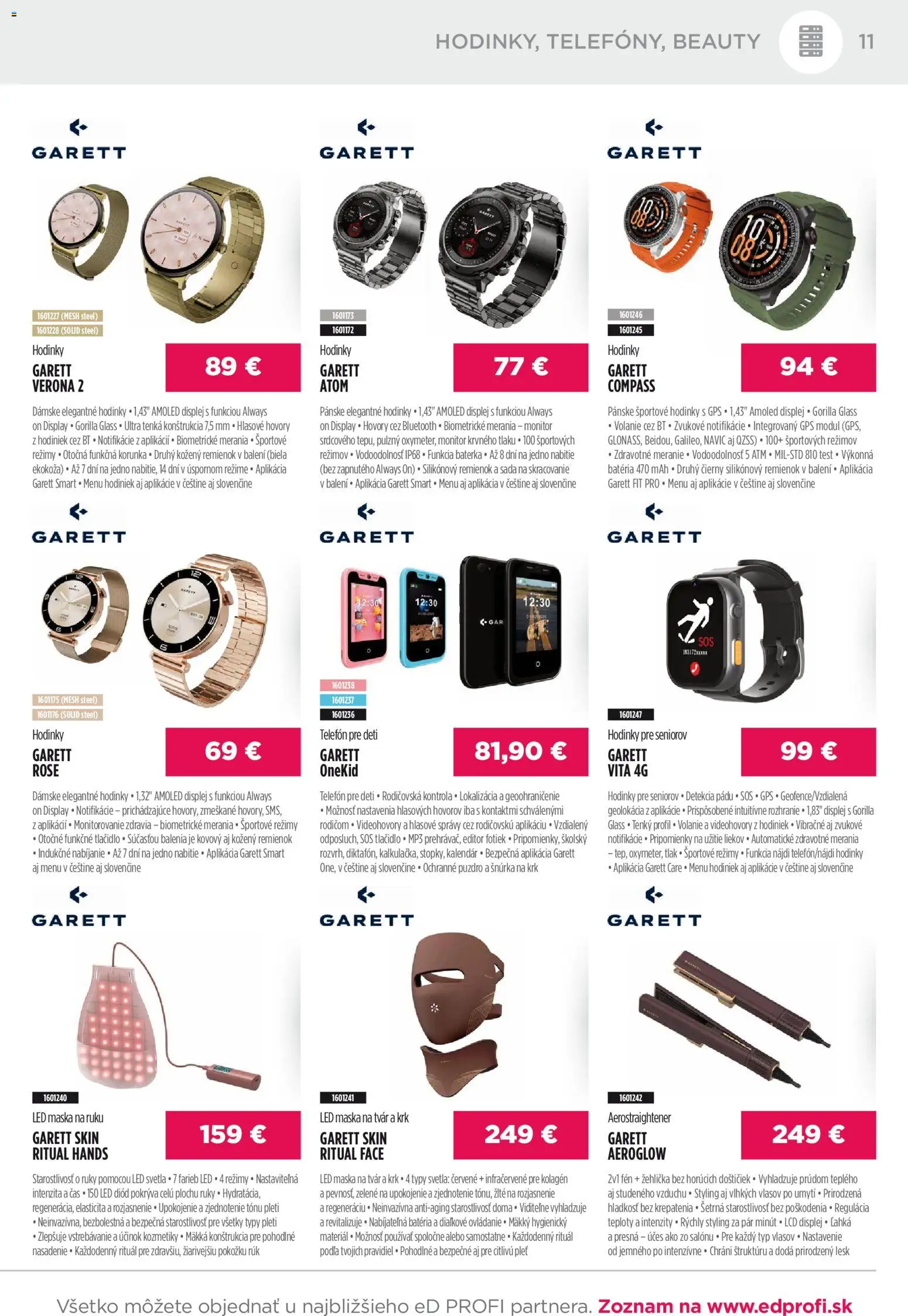 Nové ED Profi akcie – leták je platný od 01.11.2025 | Strana: 11 | Produkty: Monitor, Led svetlá, Gps, Žehlička
