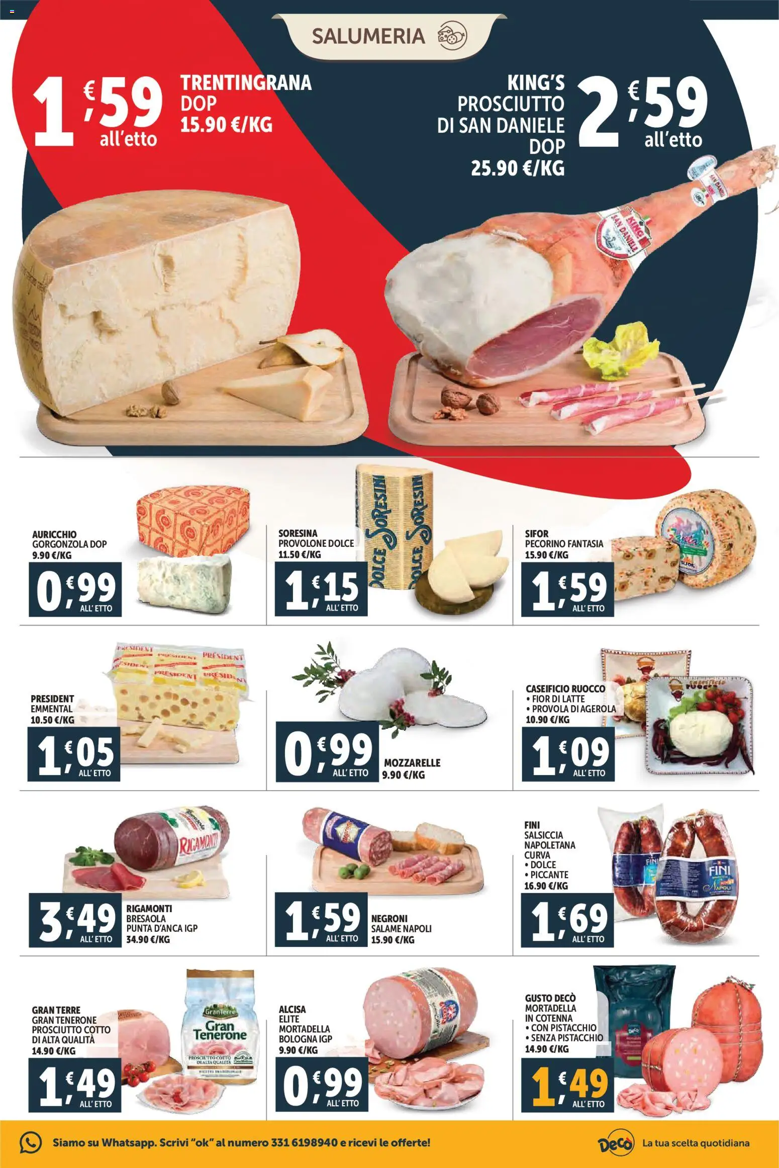 Volantino Decò del 06.03.2026 | Pagina: 3 | Prodotti: Salame, Mortadella, Provola, Gorgonzola