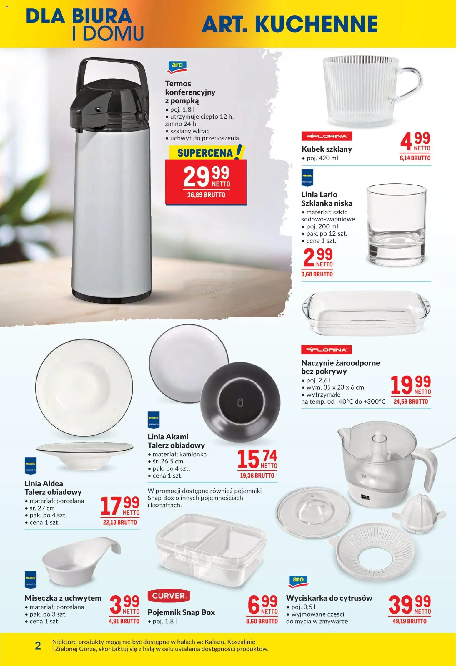 Makro Gazetka od 12.11.2025 | Strona: 2 | Produkty: Szklanka, Wyciskarka, Naczynie żaroodporne