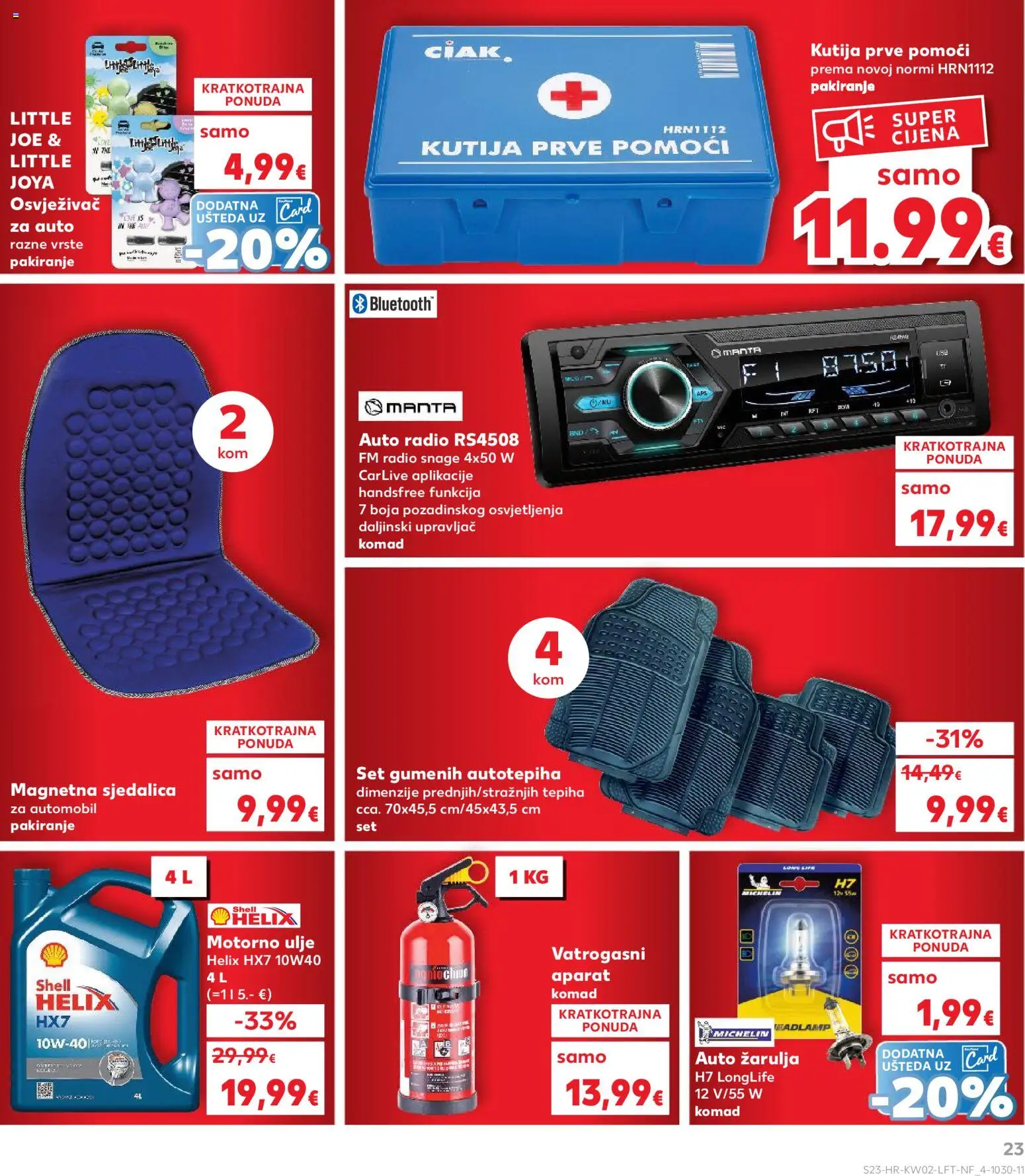 Kaufland katalog | vrijedi od 07.01.2026 | Stranica: 23 | Proizvodi: Kutija, Motorno ulje, Ulje, Radio