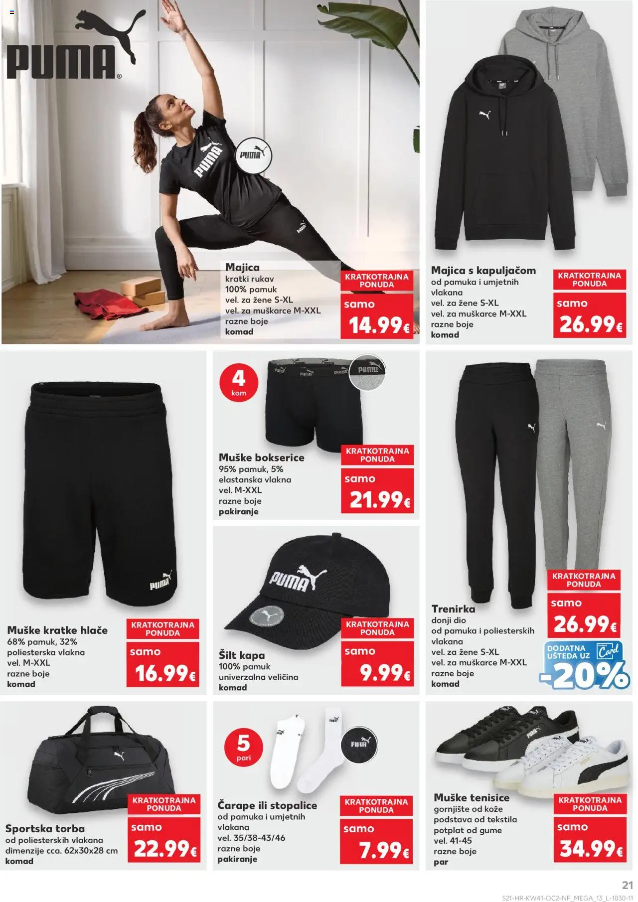 Kaufland katalog | vrijedi od 08.10.2025 | Stranica: 21 | Proizvodi: Majica, Kapa, Torba, Trenirka