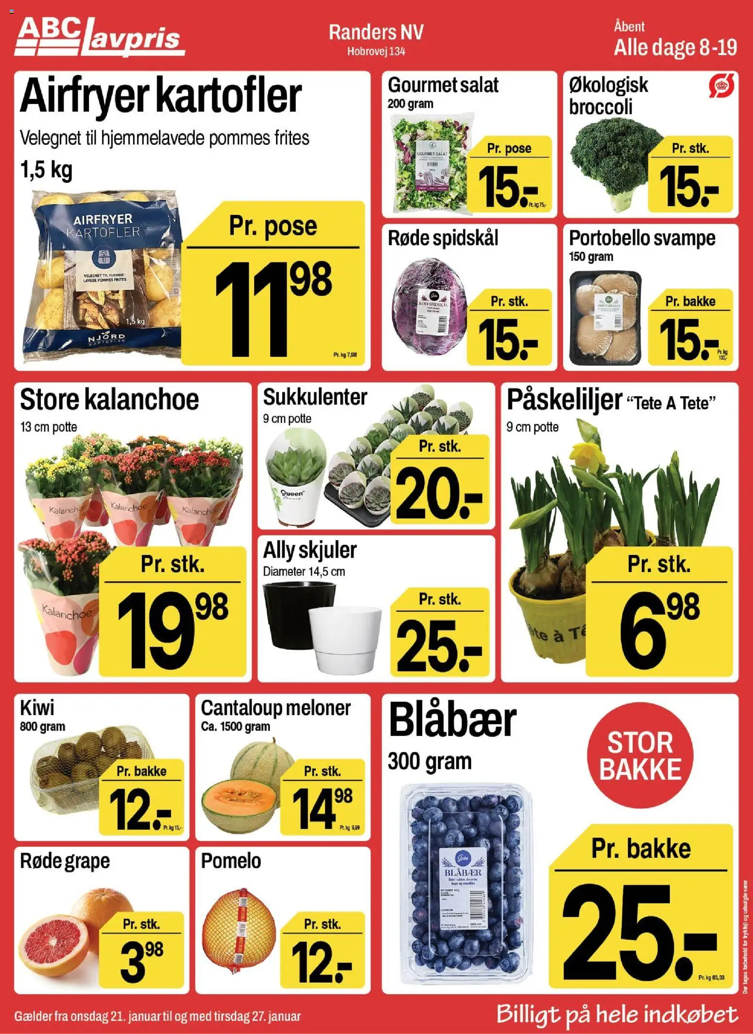 Abc Lavpris tilbudsavis – gyldig fra 21.01.2026 | Side: 3 | Produkter: Svampe, Salat, Broccoli, Pomelo