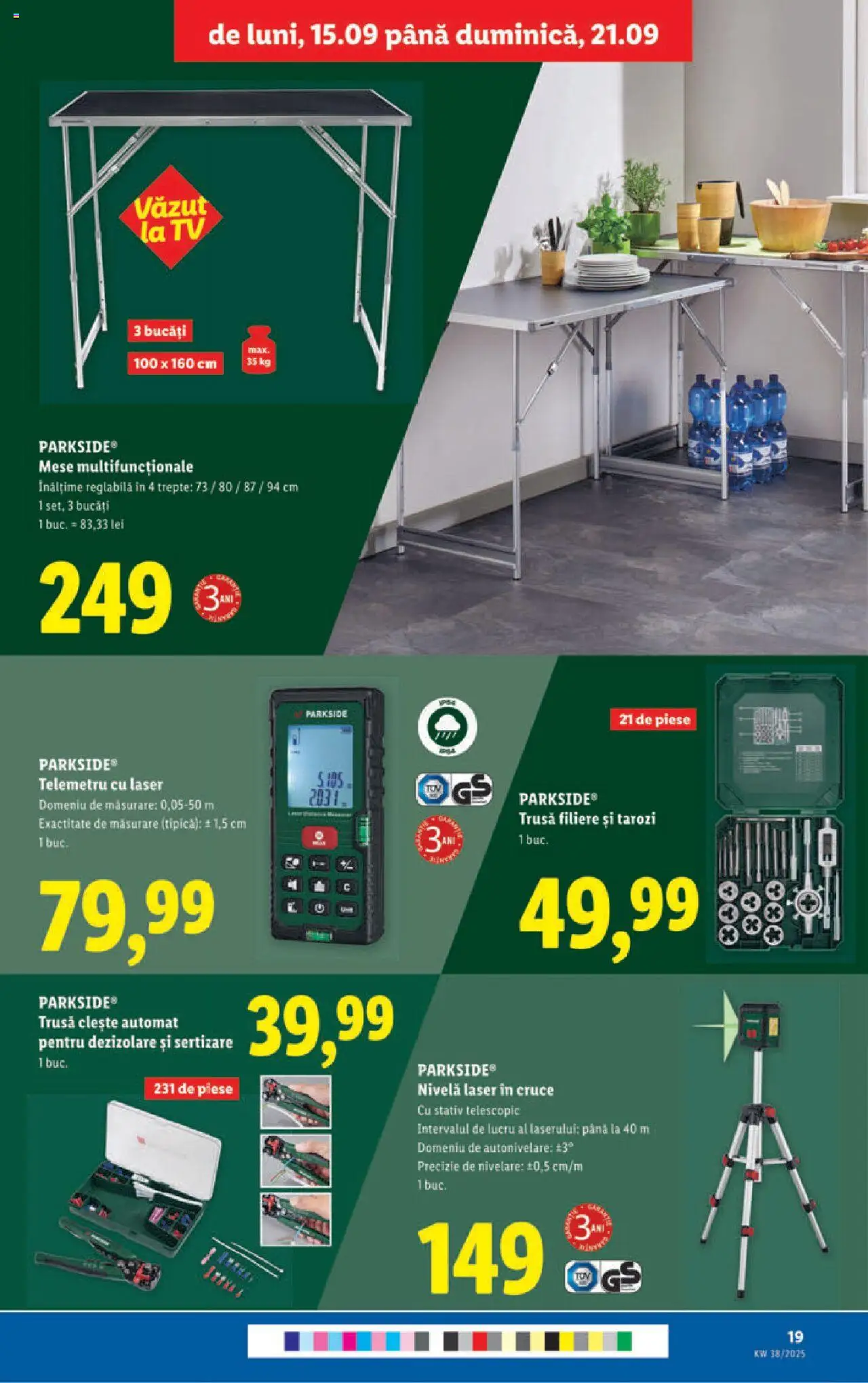 Noul catalog Lidl – valabil de la 15.09.2025 | Pagină: 19 | Produse: Telemetru, Clește