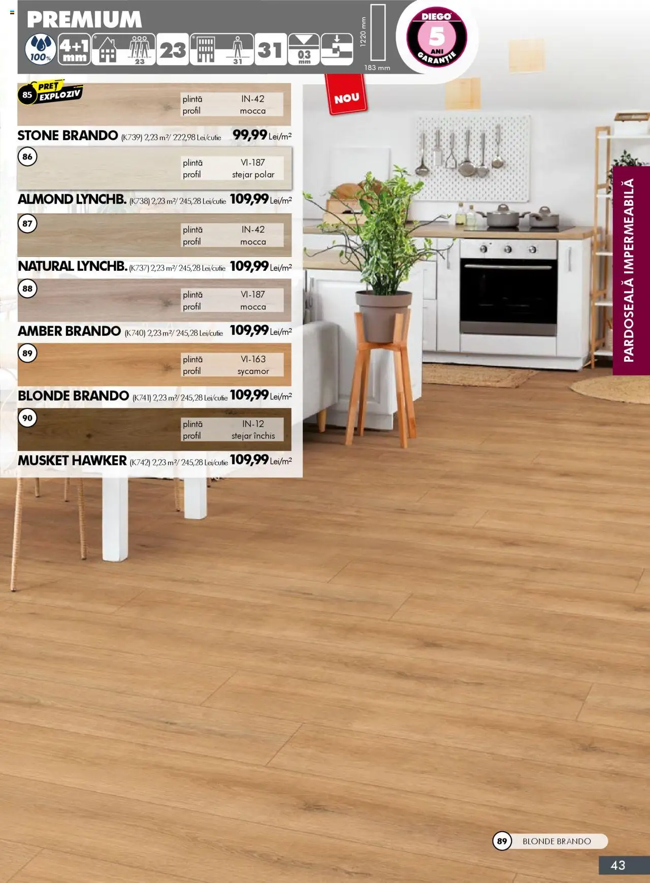 Noul catalog Diego – valabil de la 01.10.2025 | Pagină: 43 | Produse: Pardoseală