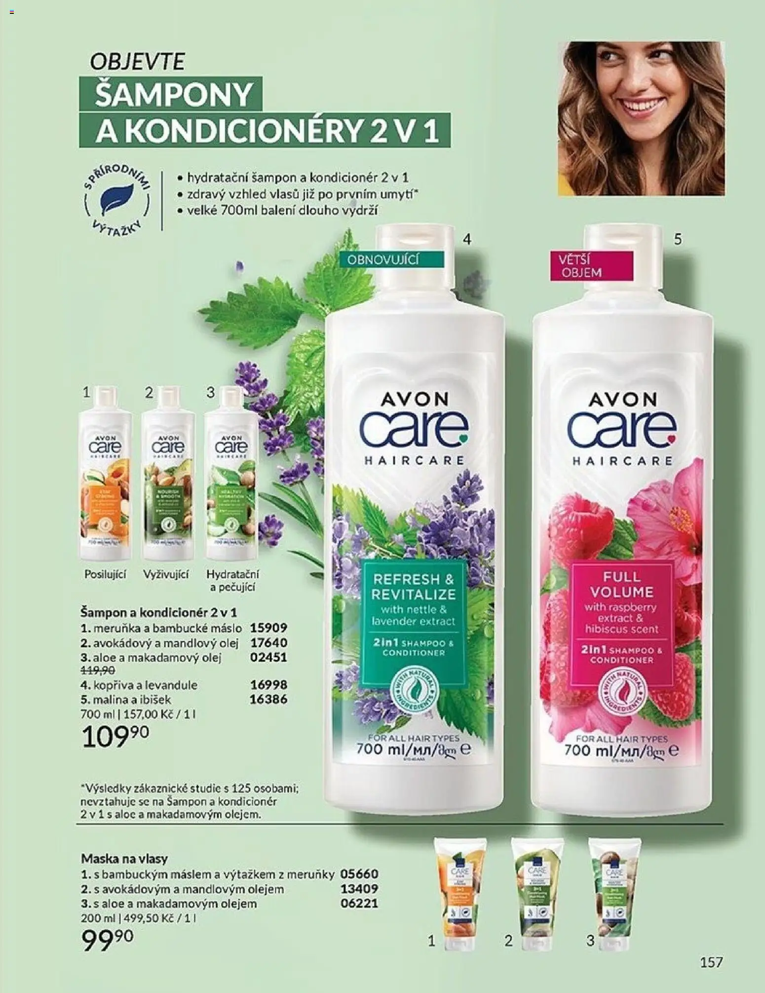Avon katalog 2/2026 od 01.02.2026 | Strana: 157 | Produkty: Máslo, Šampon, Kondicionér, Maska na vlasy