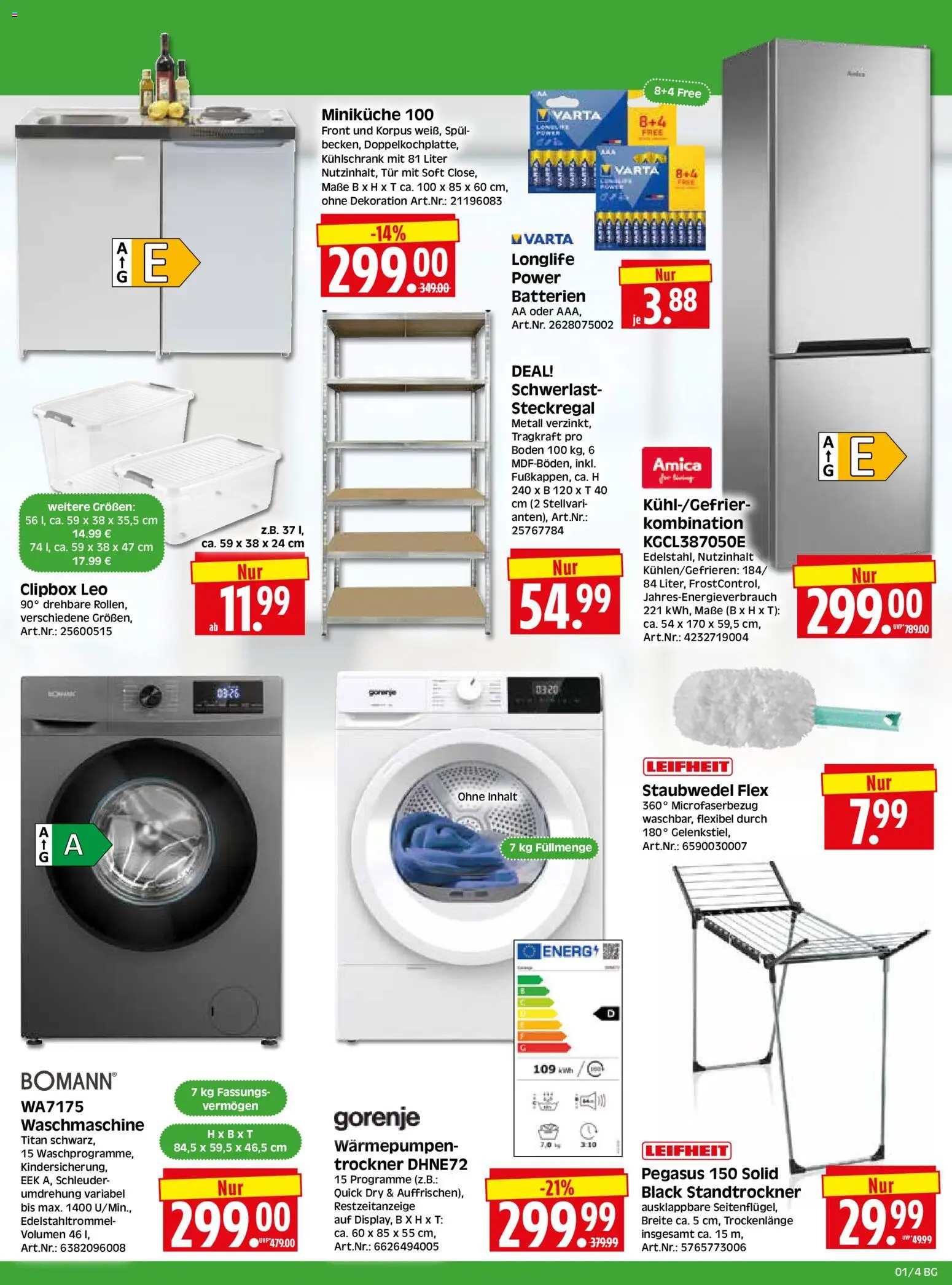 HERKULES - Bau & Garten – gültig ab 29.12.2025 | Seite: 4 | Produkte: Gorenje, Batterien, Energy, Kühlschrank