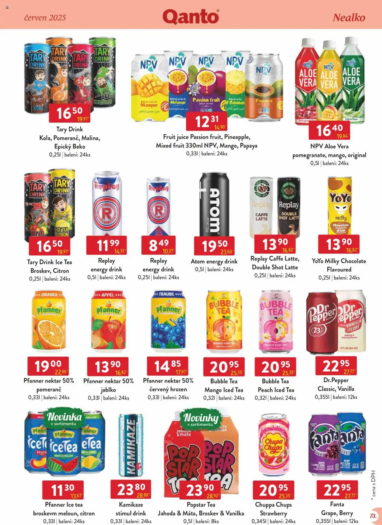 Astur & Qanto leták - Velkoobchod 06/2025 od 01.06.2025 | Strana: 73 | Produkty: Fanta, Aloe vera, Ice tea, Energy drink