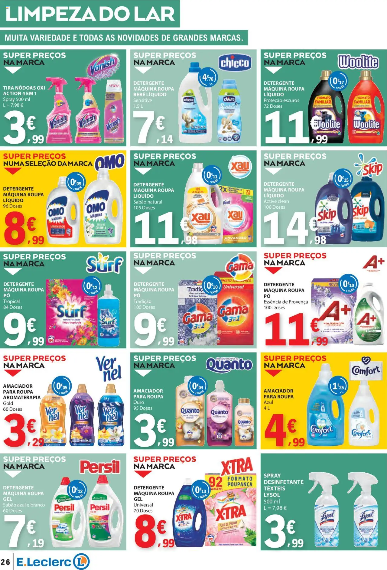 E.Leclerc folheto │ válido de 11.09.2025 | Página: 26 | Produtos: Sabão, Detergente, Persil