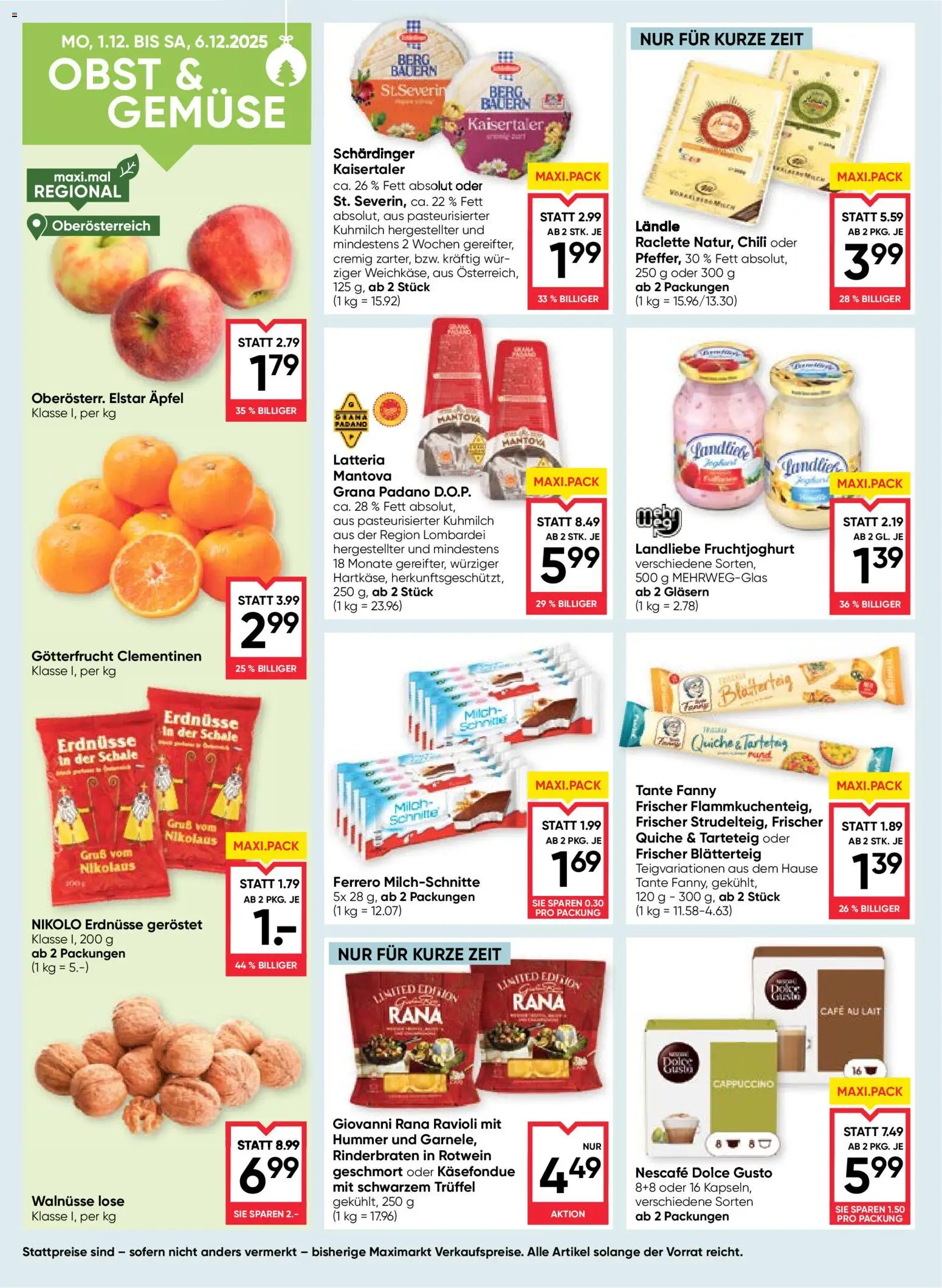 Maximarkt Flugblatt gültig ab 04.12.2025 | Seite: 10 | Produkte: Gemüse, Chili, Папионка, Äpfel