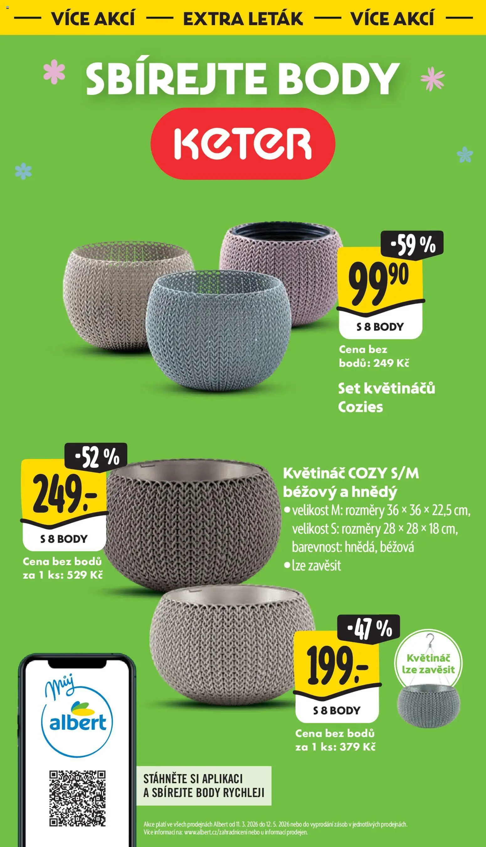 Albert leták - Supermarket od 01.04.2026 | Strana: 45 | Produkty: Květináč, Body