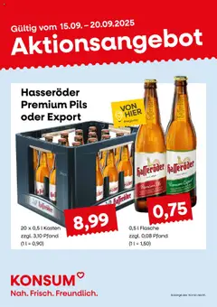 KONSUM Leipzig Prospekt ab 15.09.2025 gültig