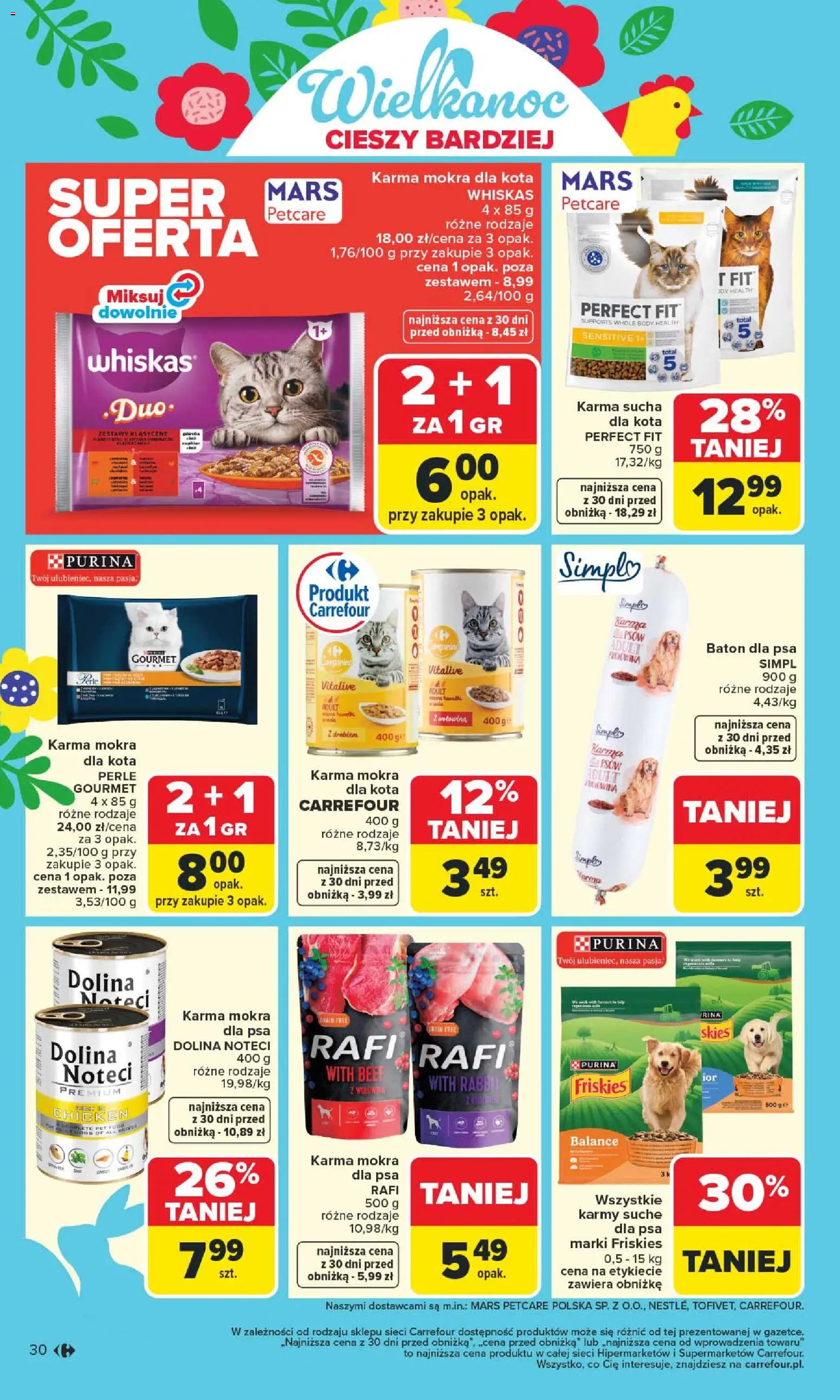 Carrefour gazetka od 09.03.2026 | Strona: 32 | Produkty: Karma mokra dla kota, Baton, Body, Wołowina
