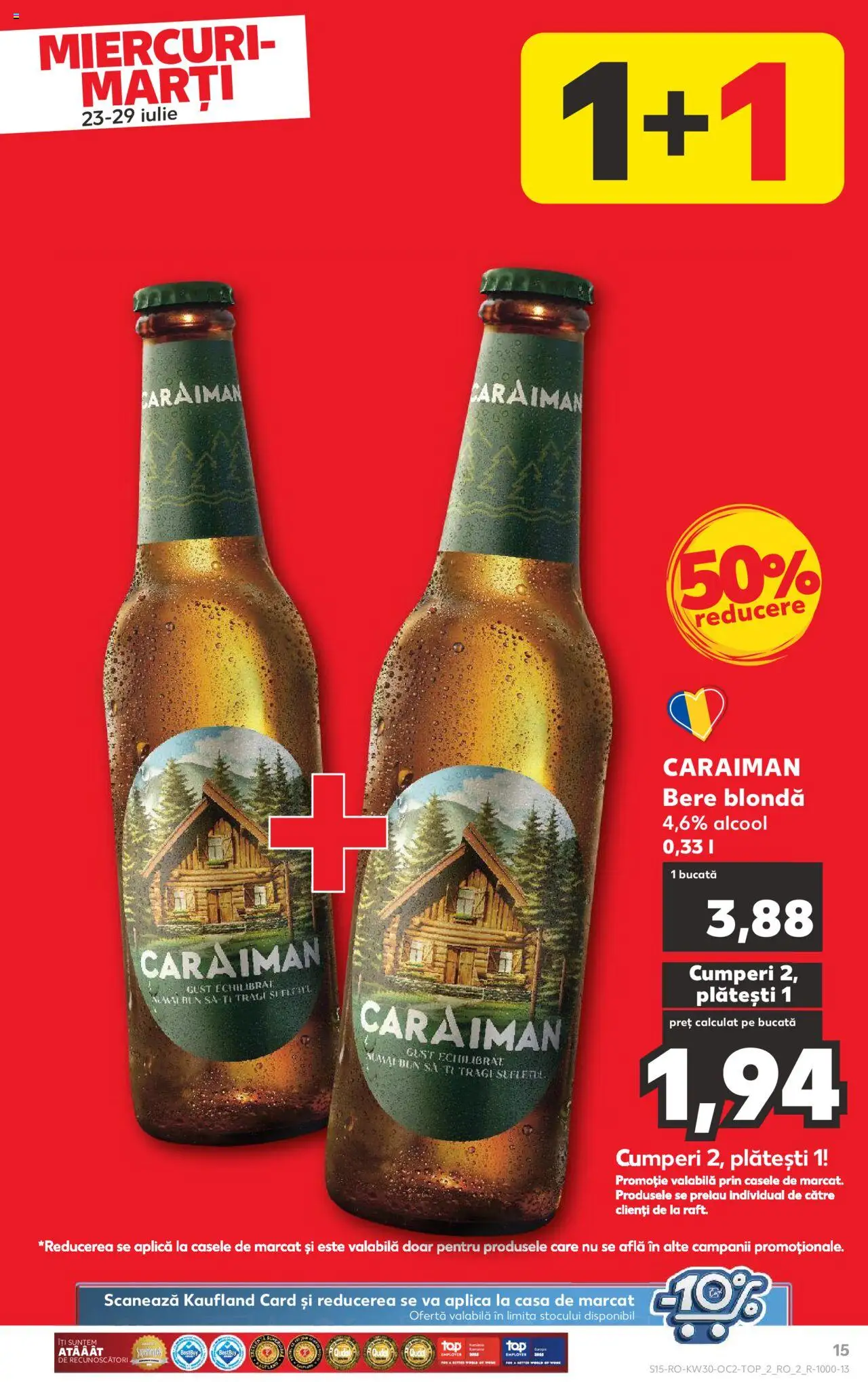 Kaufland RO akciós ujság - amely érvényes a következő dátumtól: 23.07.2025 | Oldal: 15