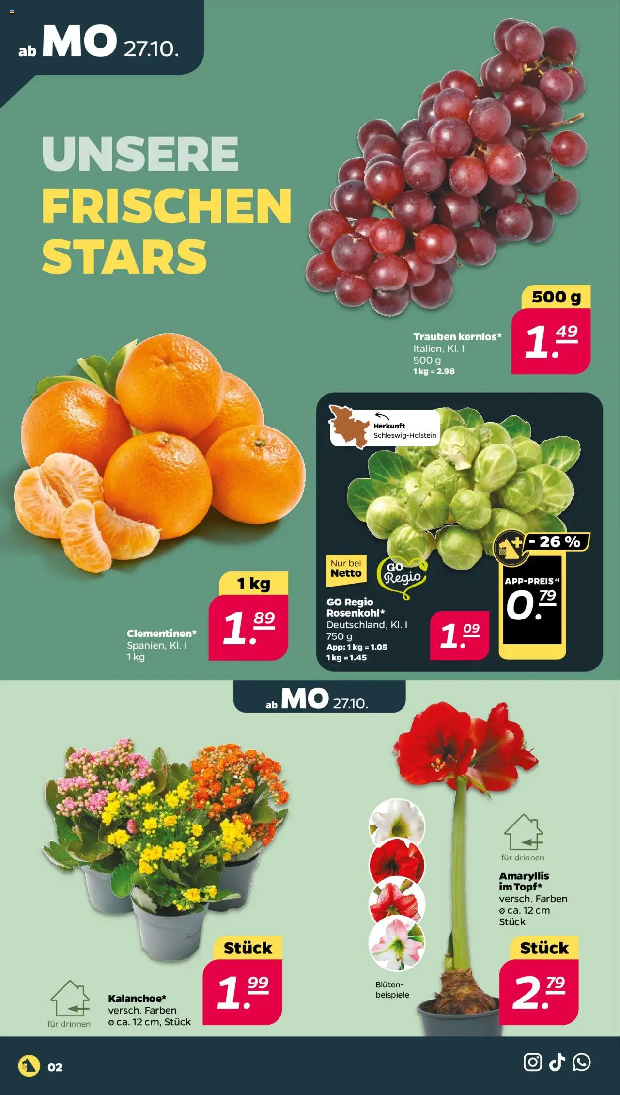 Netto Prospekt 	 – gültig ab 27.10.2025 | Seite: 2 | Produkte: Trauben