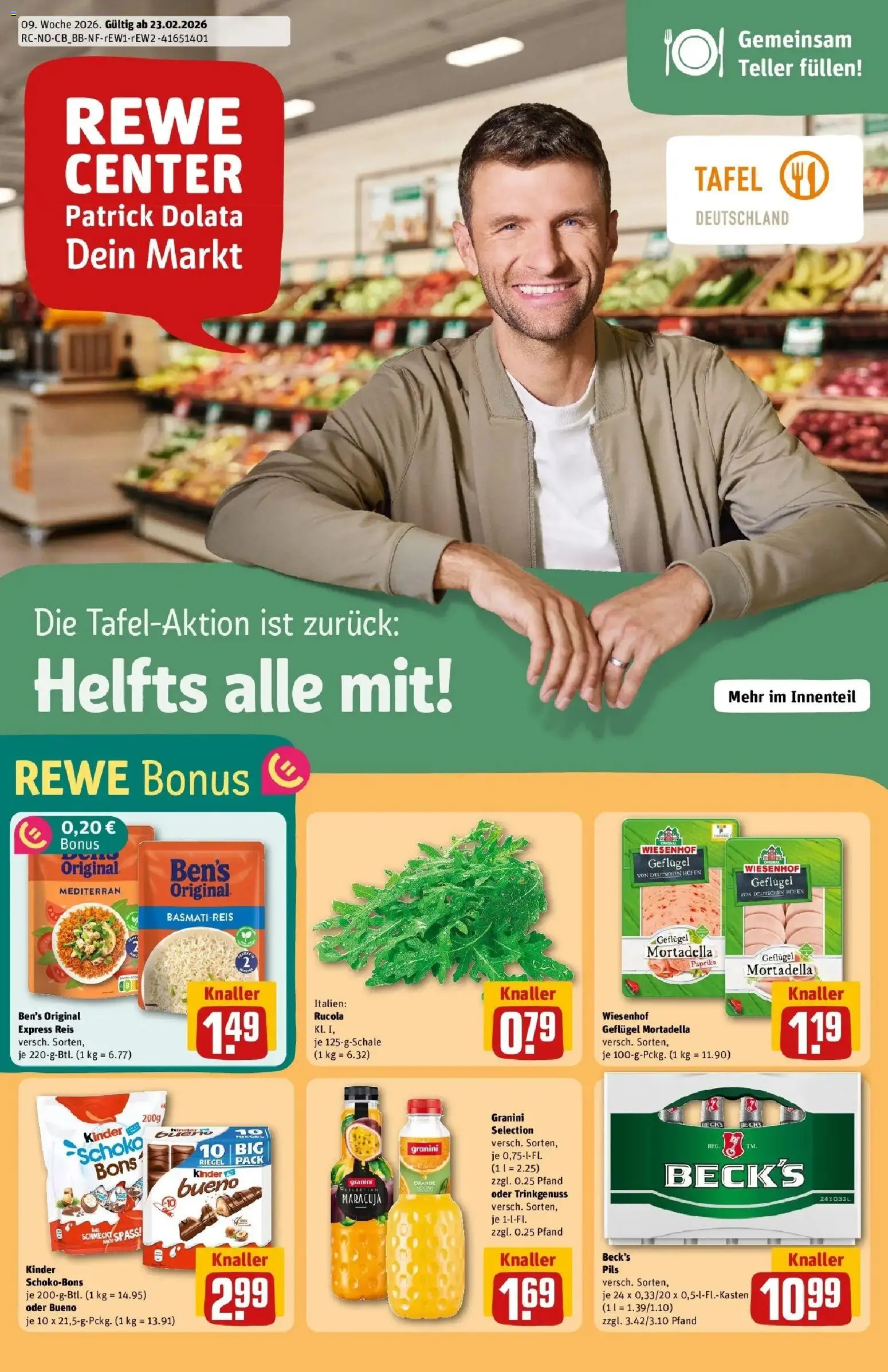 Rewe prospekt Bad Zwischenahn	 – gültig ab 22.02.2026 | Seite: 1 | Produkte: Pils, Paprika, Granini, Reis