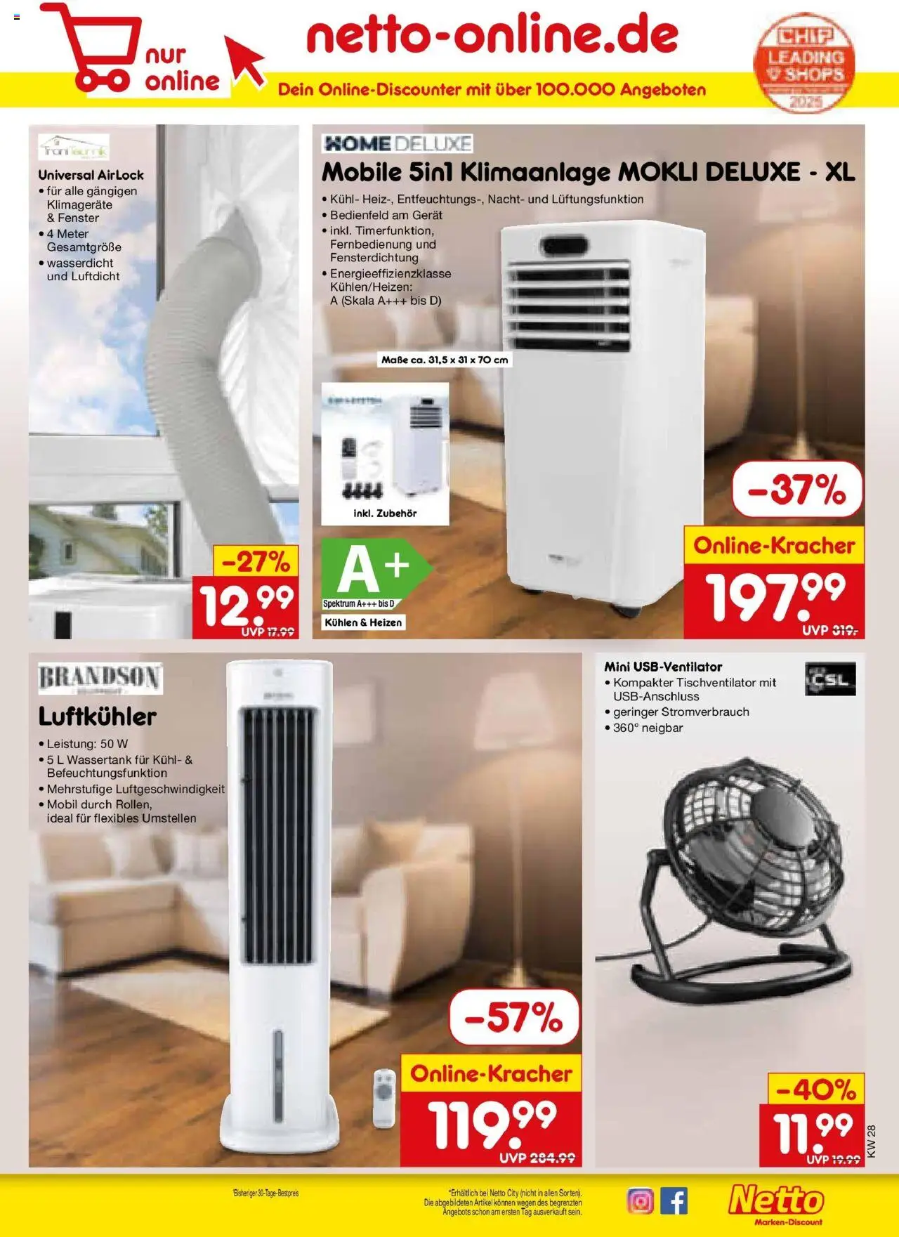 Netto Marken-Discount prospekt Lahnau	 - gültig ab dem 07.07.2025 | Seite: 43 | Produkte: USB, Klimaanlage