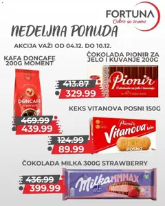 Fortuna Market nedelnja ponuda - pregled Fortuna Market kataloga - važi od 04.12.2025 | Strana: 7 | Proizvode: Milka, Doncafe, Kafa, Čokolada