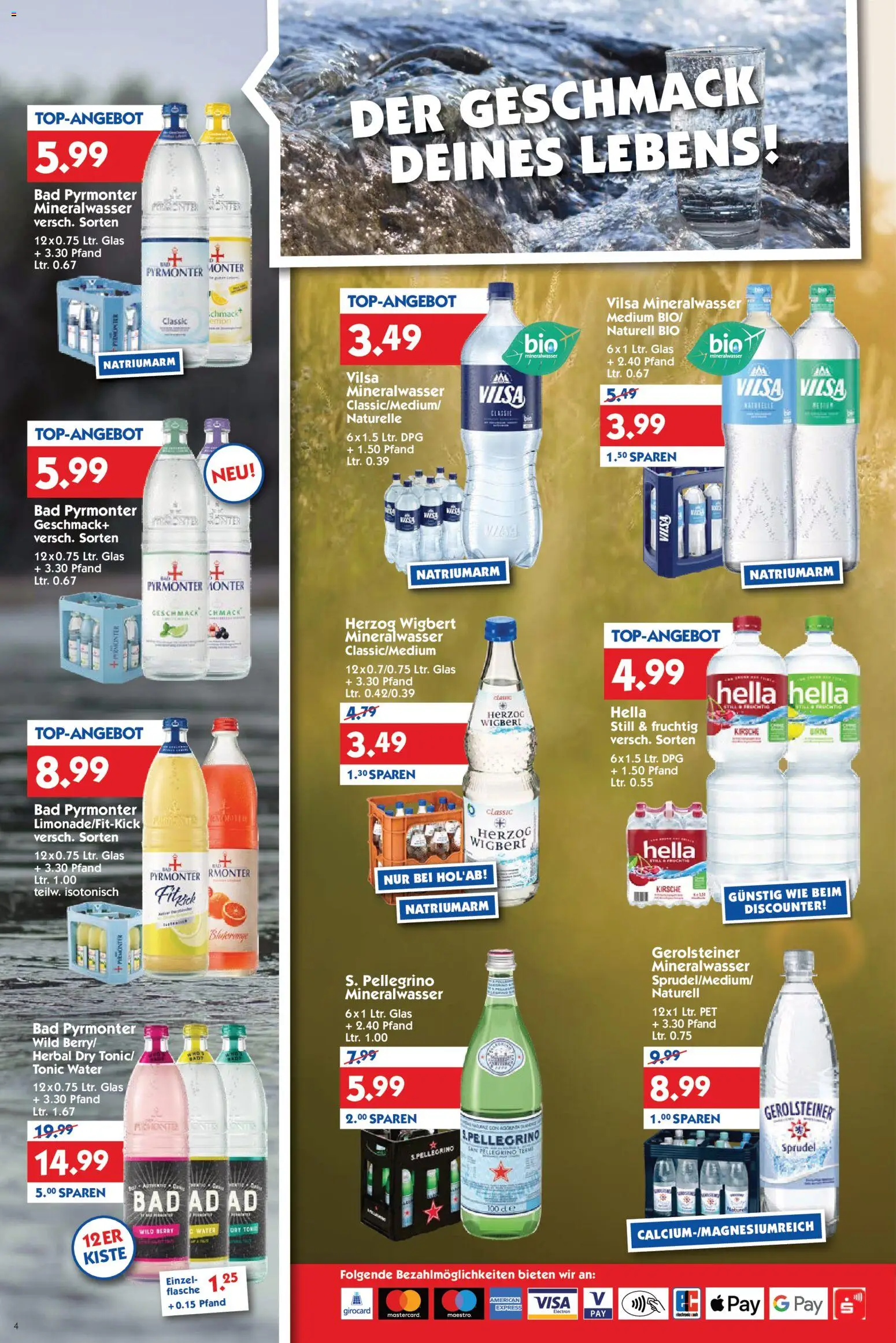 HOL’AB! Prospekt 	 – gültig ab 17.11.2025 | Seite: 4 | Produkte: Bad, Mineralwasser, Hella, Gerolsteiner