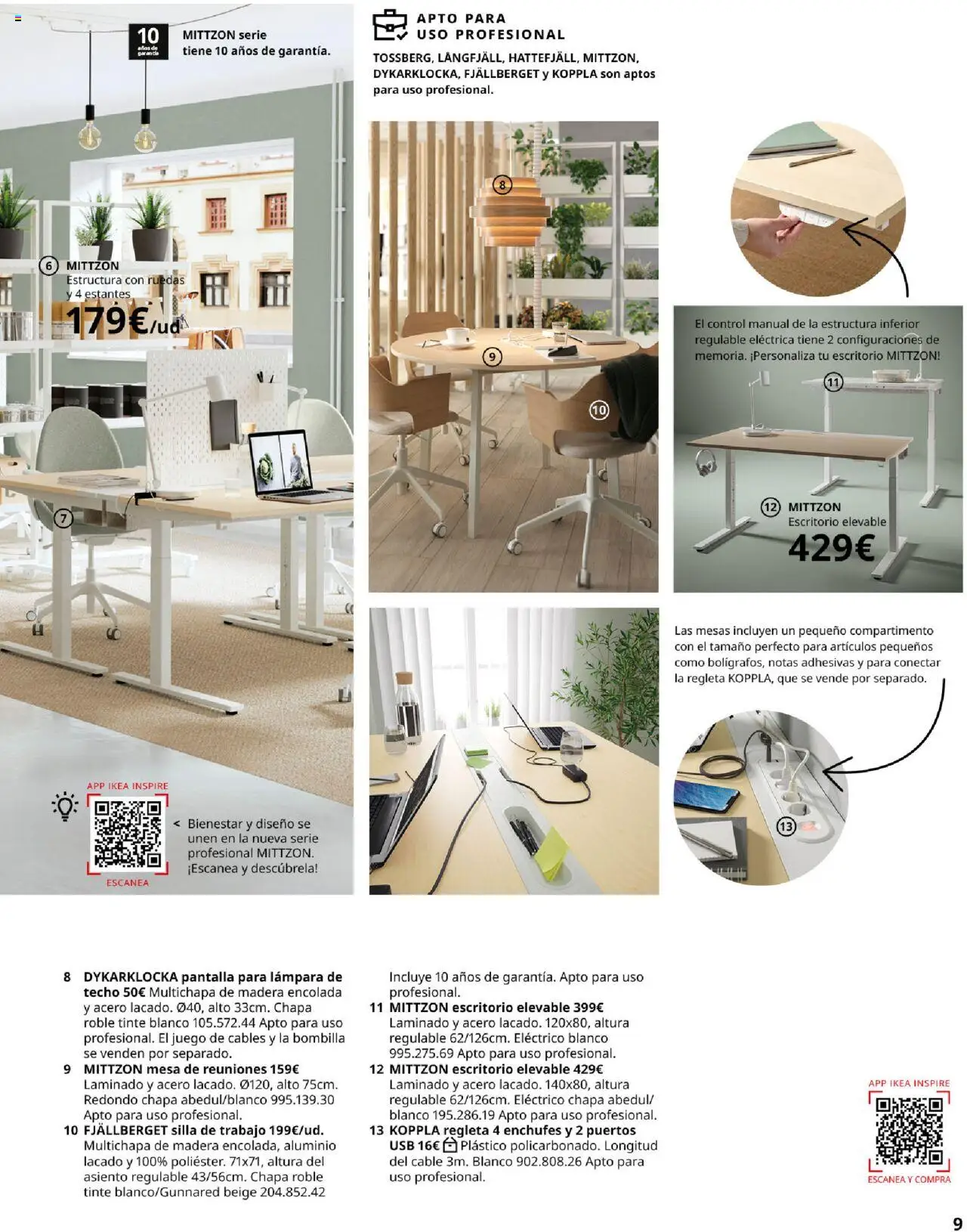 Catálogo IKEA para tu negocio │ válido desde el 04.02.2025 | Página: 9 | Productos: Tinte, Mesa, Silla, Lámpara