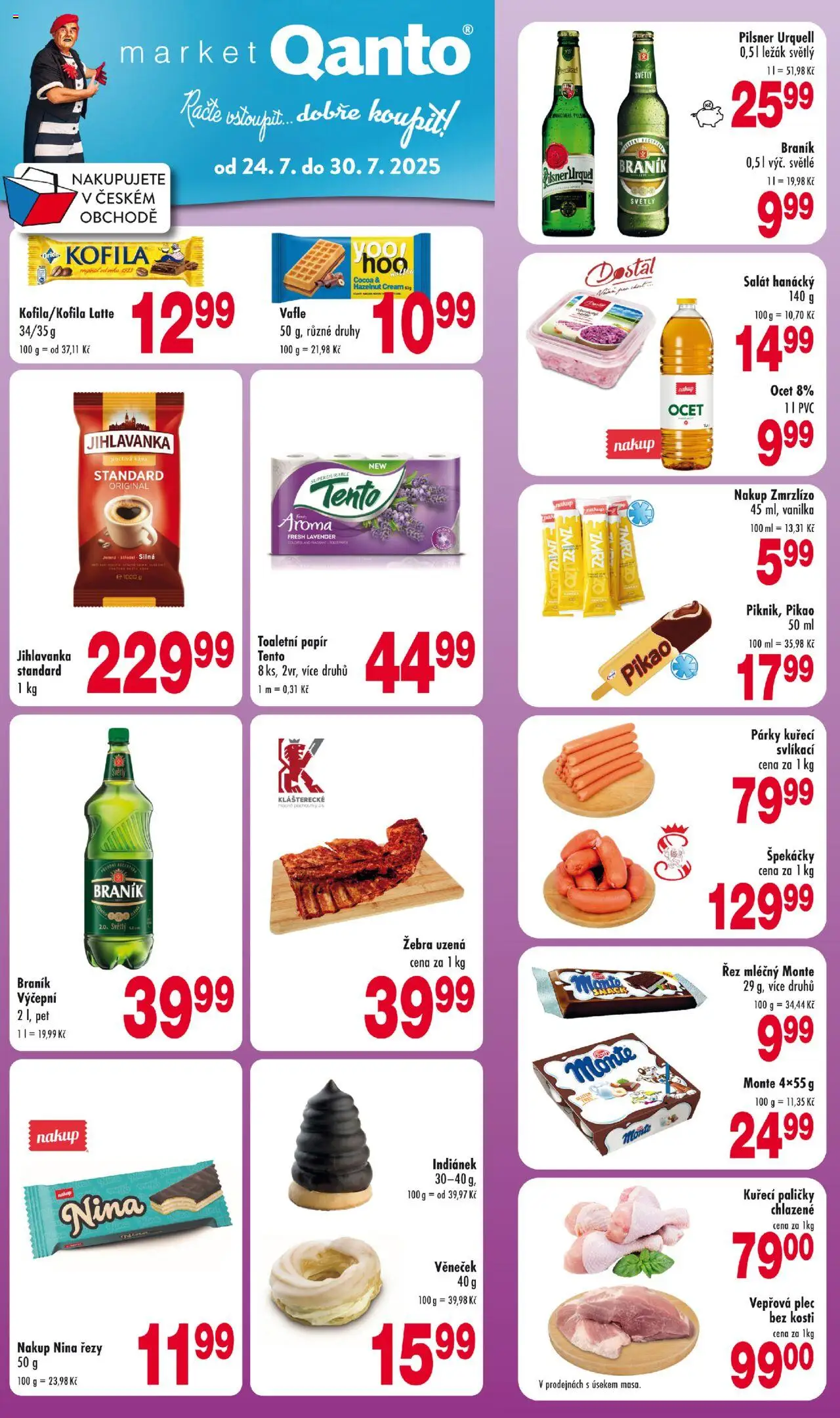 Astur & Qanto leták od 24.07.2025 | Strana: 1 | Produkty: Káva, Toaletní papír, Braník, Kofila