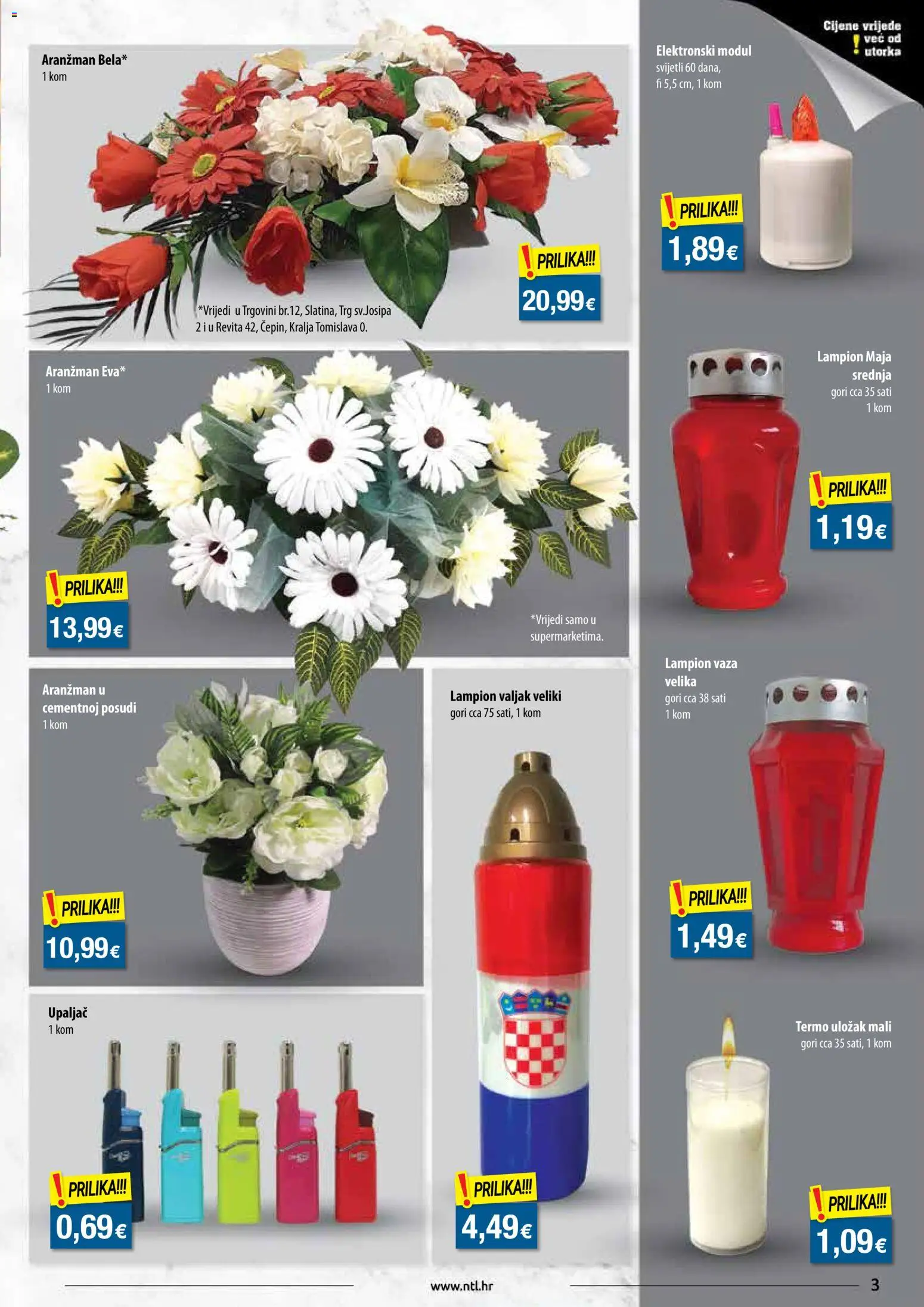 NTL katalog | vrijedi od 22.10.2025 | Stranica: 3 | Proizvodi: Vaza, Lampion, Upaljač