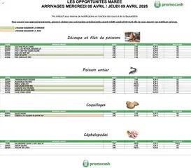 Promocash - Prévisualisation de Promocash Opportunités Marée valide à partir de 08.04.2026