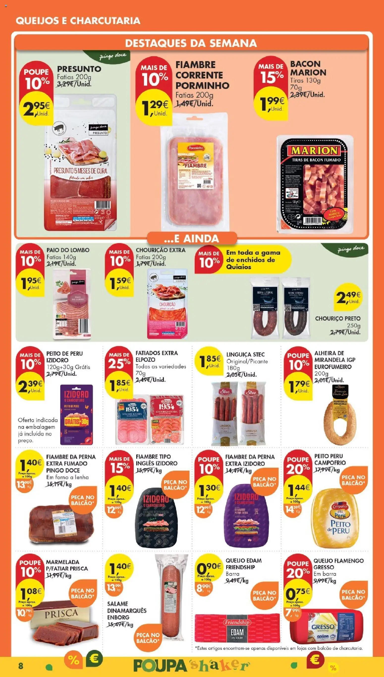 Pingo Doce Poupe Esta Semana Madeira │ válido de 13.01.2026 | Página: 8 | Produtos: Peito de peru, Peru, Lombo, Salame